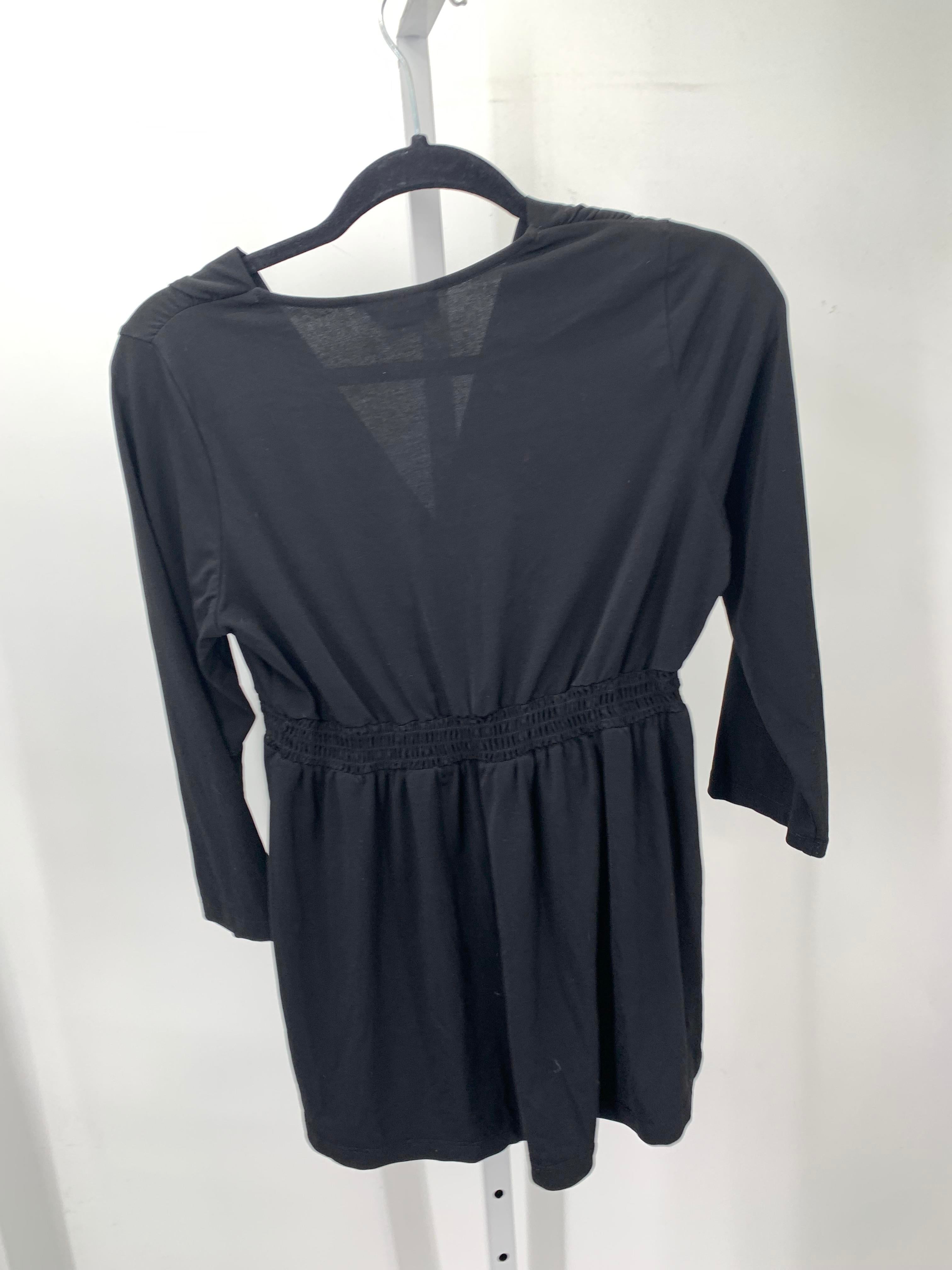 Motherhood Black Size Medium Maternity 3/4 Sleeve Shirt