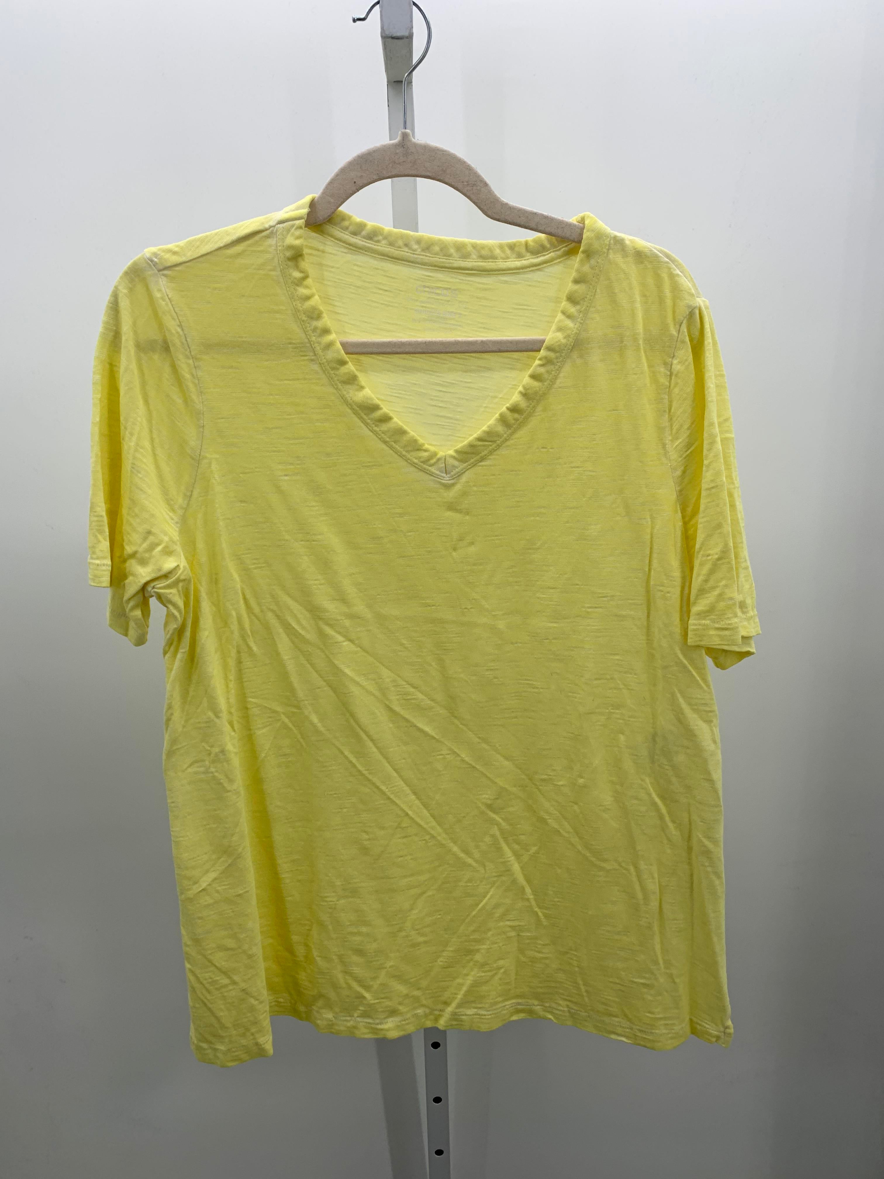 Chico's Size Large Misses Short Sleeve Shirt