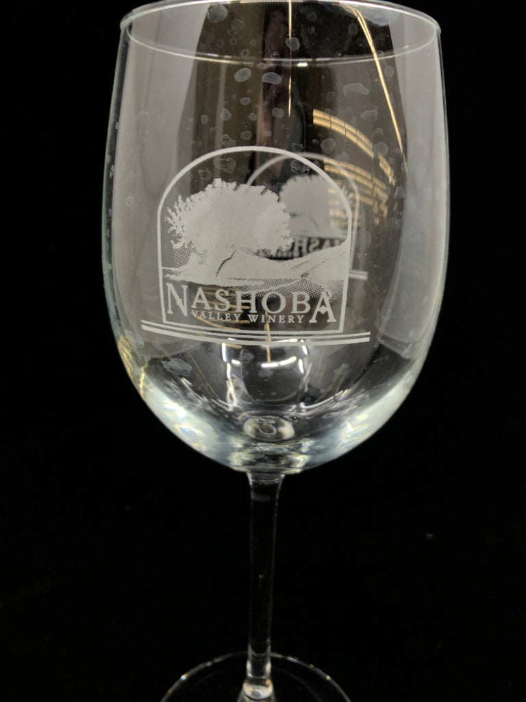 NASHOBA WINERY WINE GLASS.