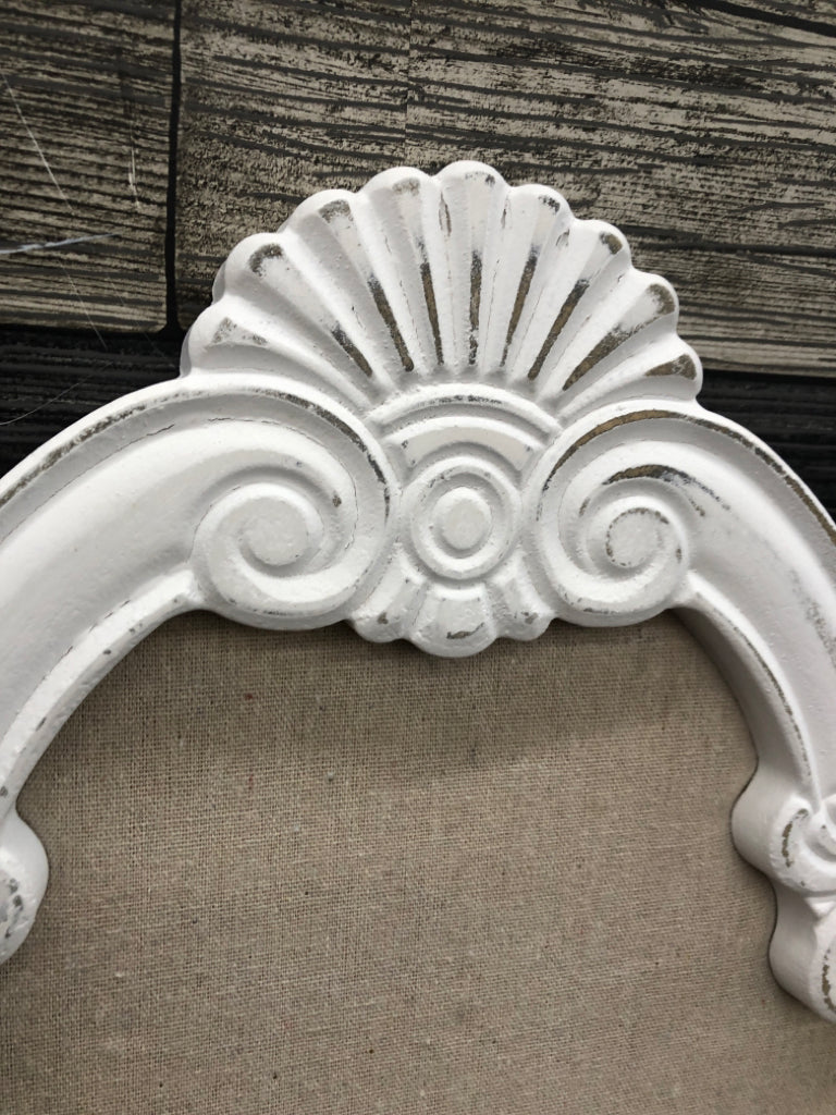 WHITE WOOD PIN BOARD W/PINS.