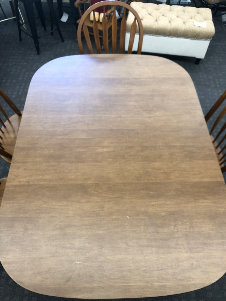 MODERN WOOD KITCHEN TABLE & 4 CHAIRS - WALTER OF WABASH/AMESBURY.