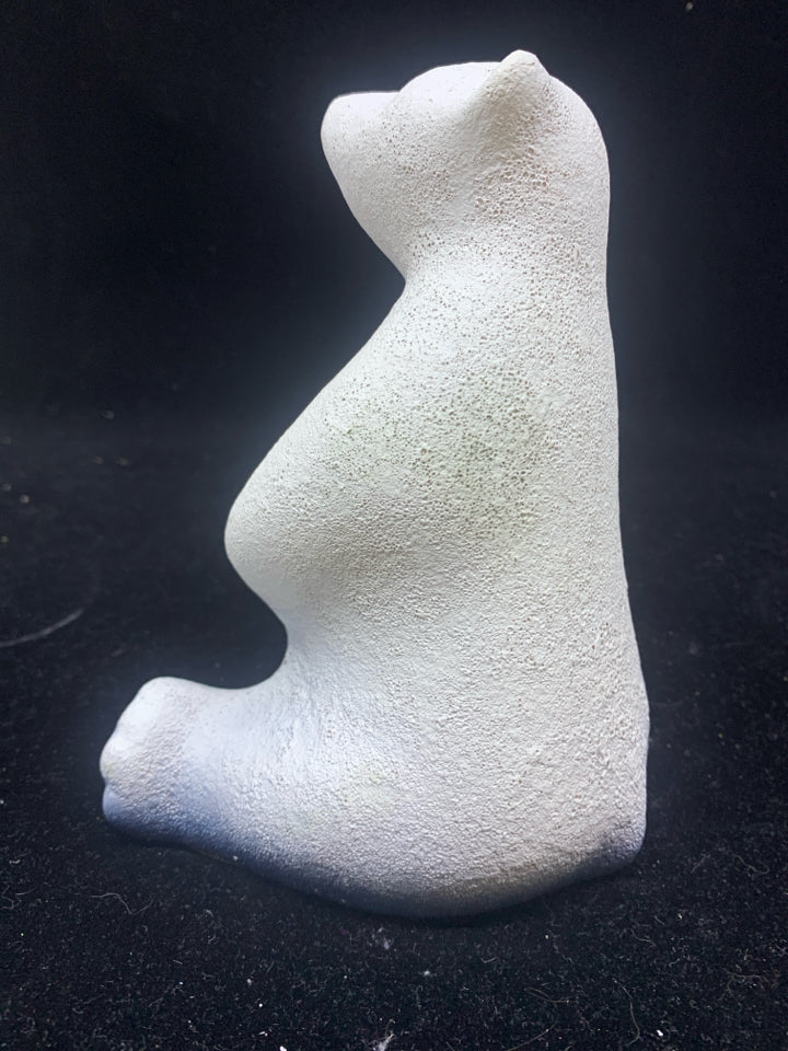 WHITE W BLUE OMBRE SITTING BEAR.