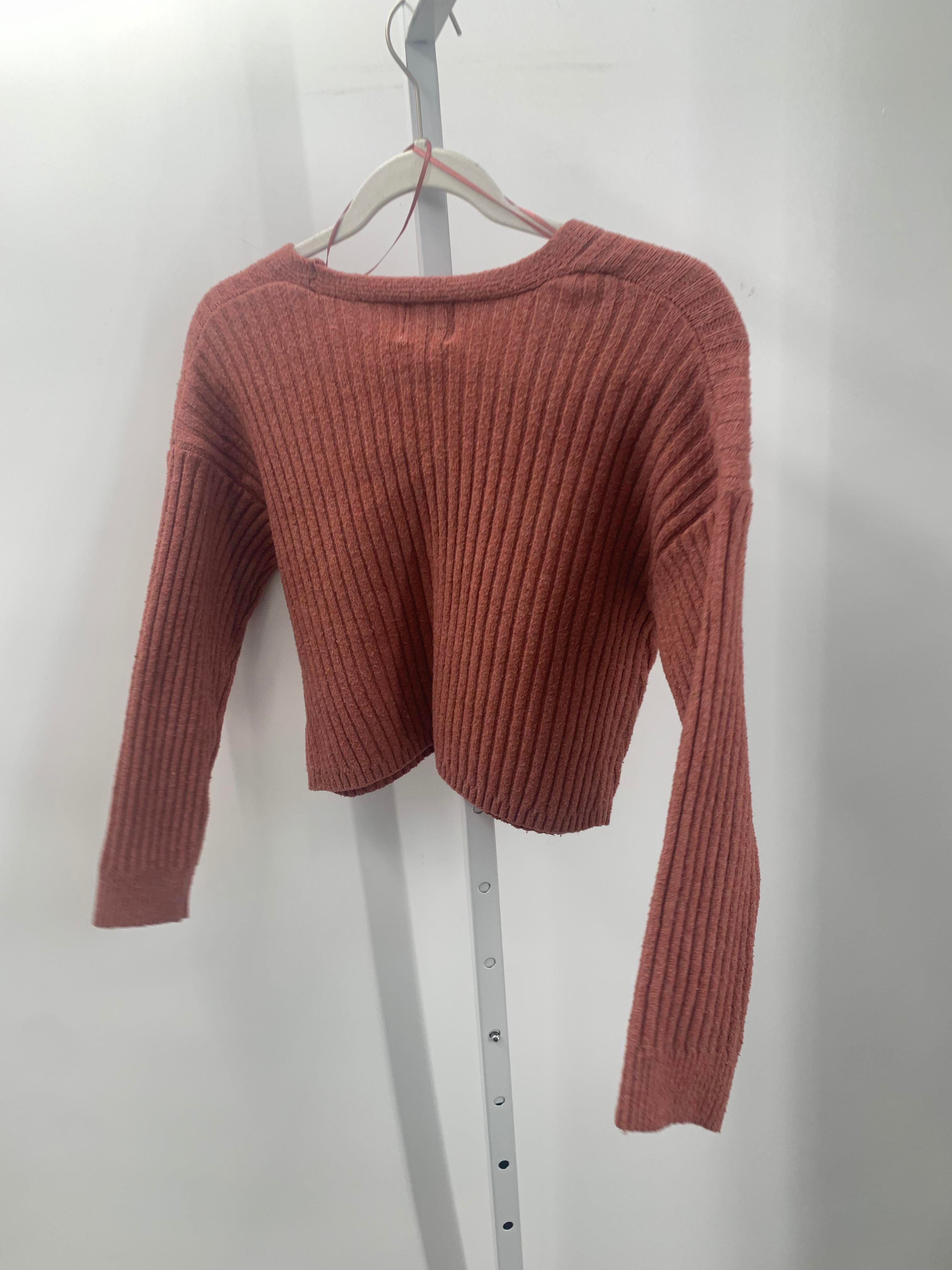 Pink Rose Size Medium Juniors Long Sleeve Sweater