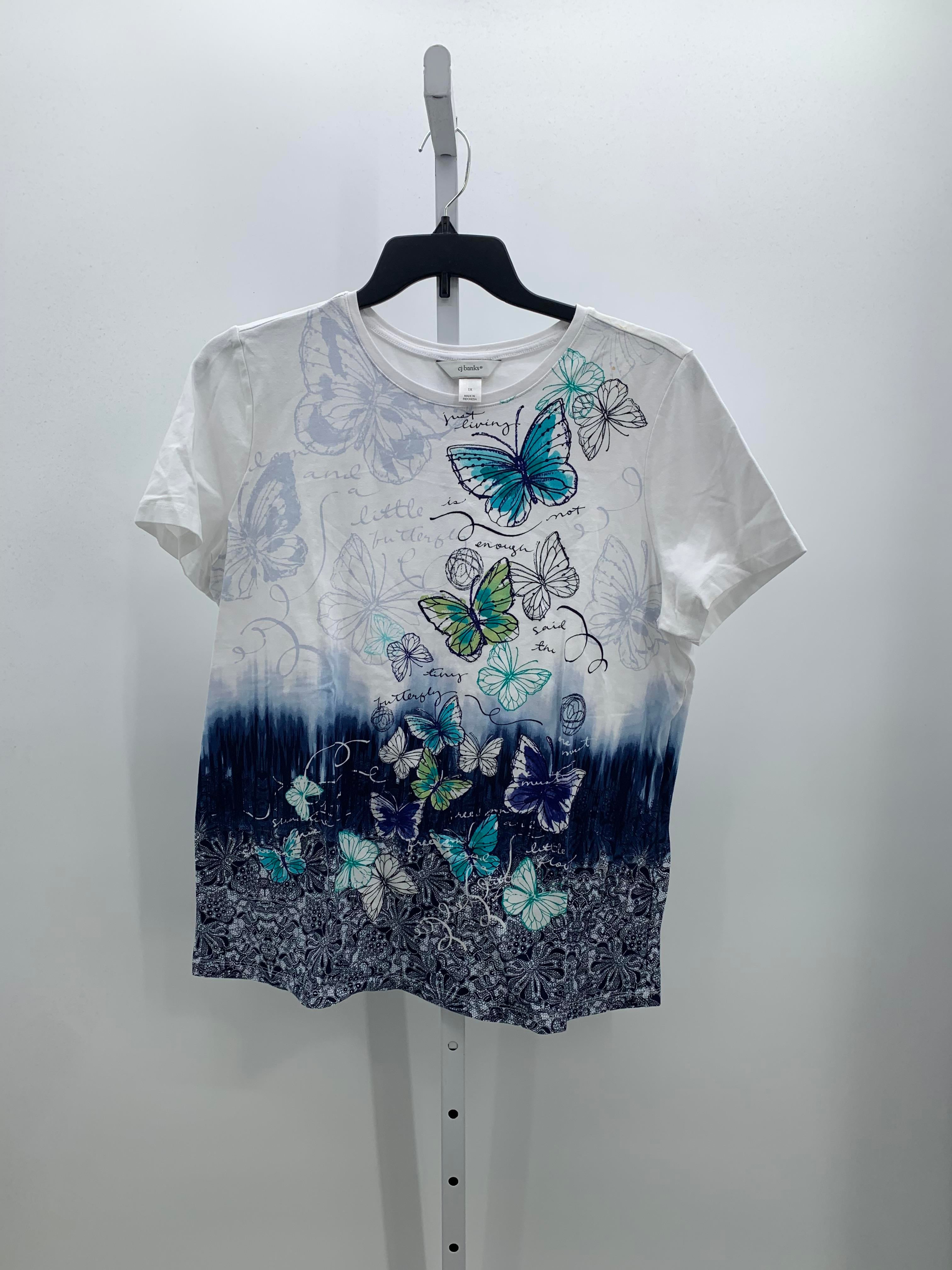 CJ Banks Size 1X Womens Short Sleeve Shirt