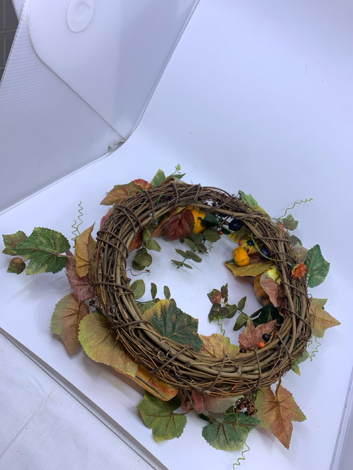 FALL FAUX WREATH.