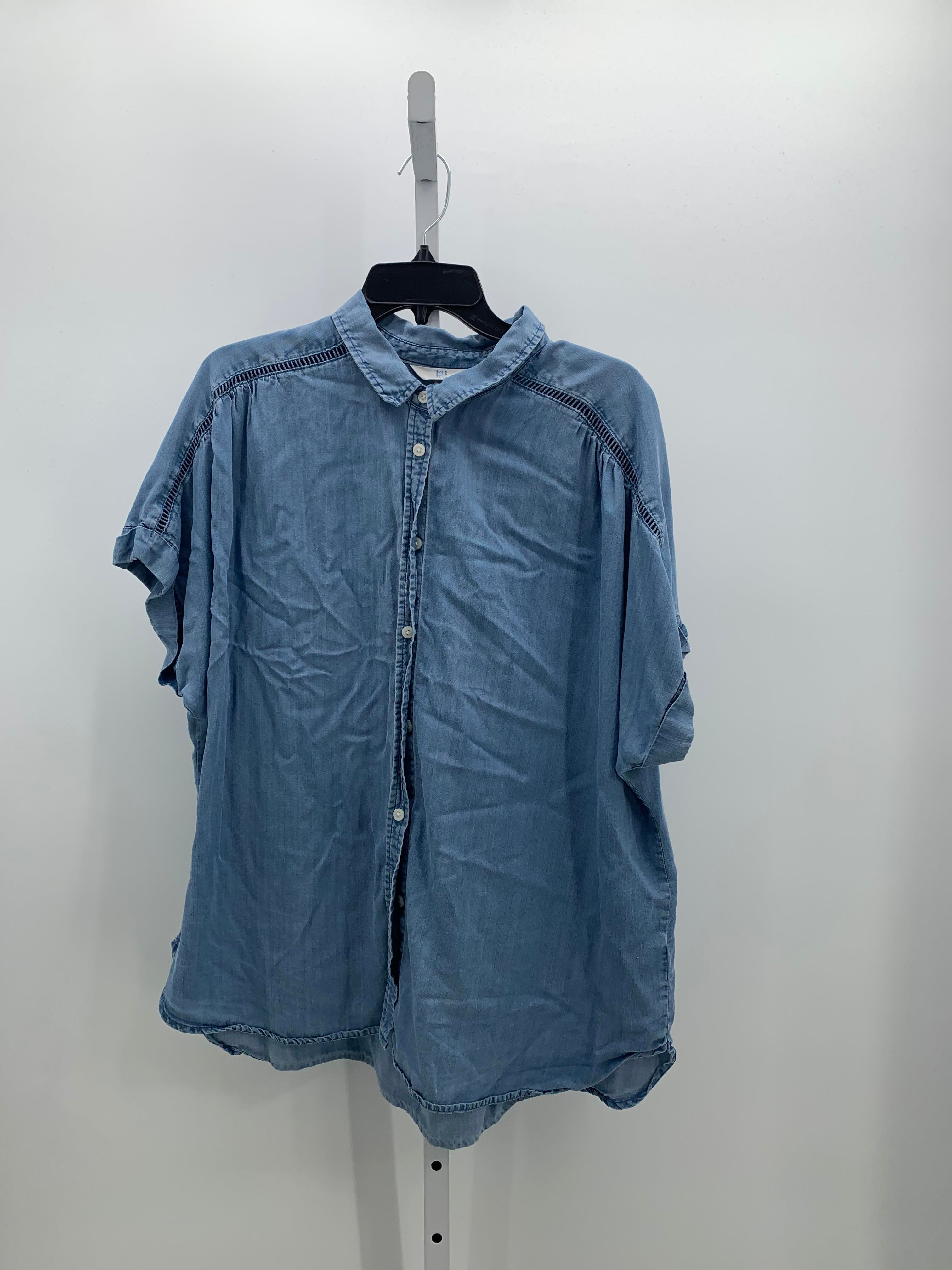 Time and Tru Size XXL Misses Short Sleeve Shirt