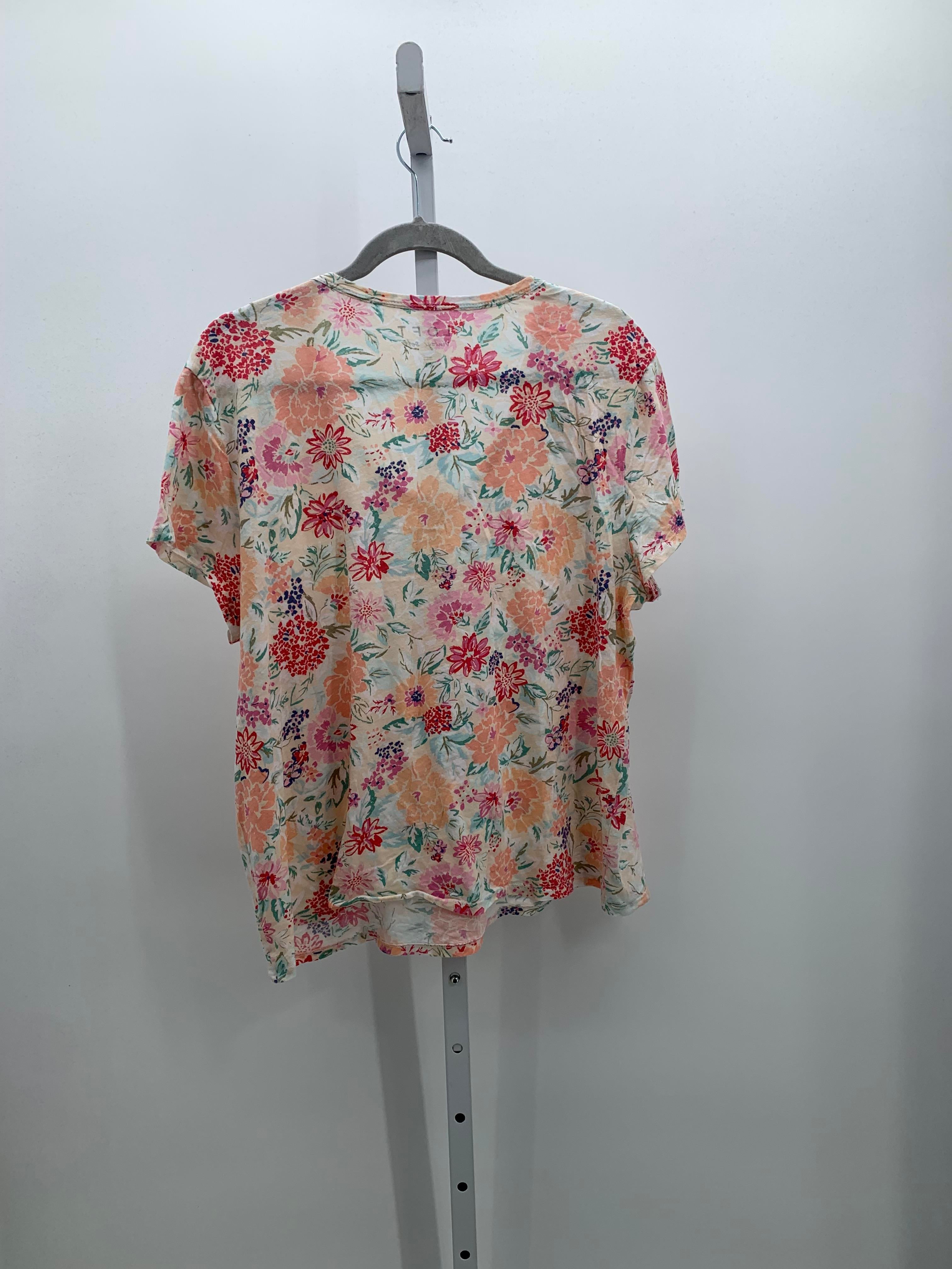 Loft Size Extra Large Misses Short Sleeve Shirt