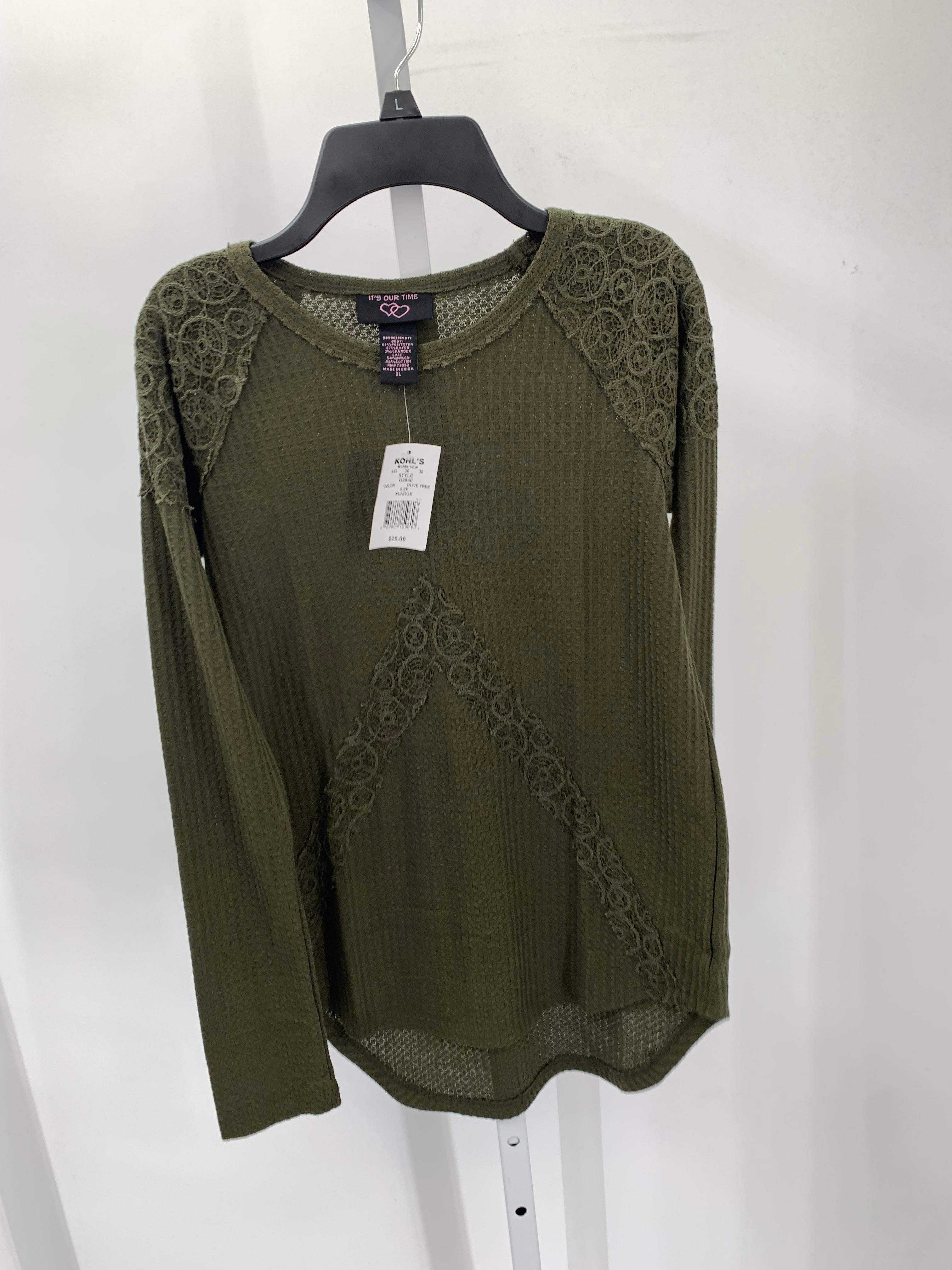 It's Our Time Size Extra Large Juniors Long Sleeve Shirt