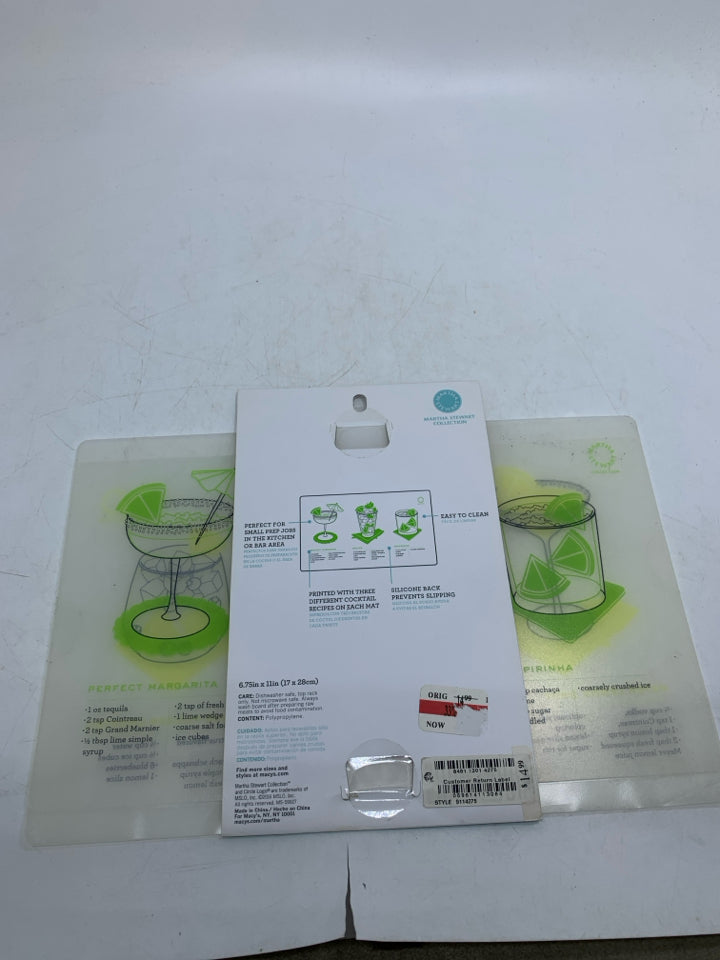 IN PACKAGE 2 PRINTED BAR MATS.