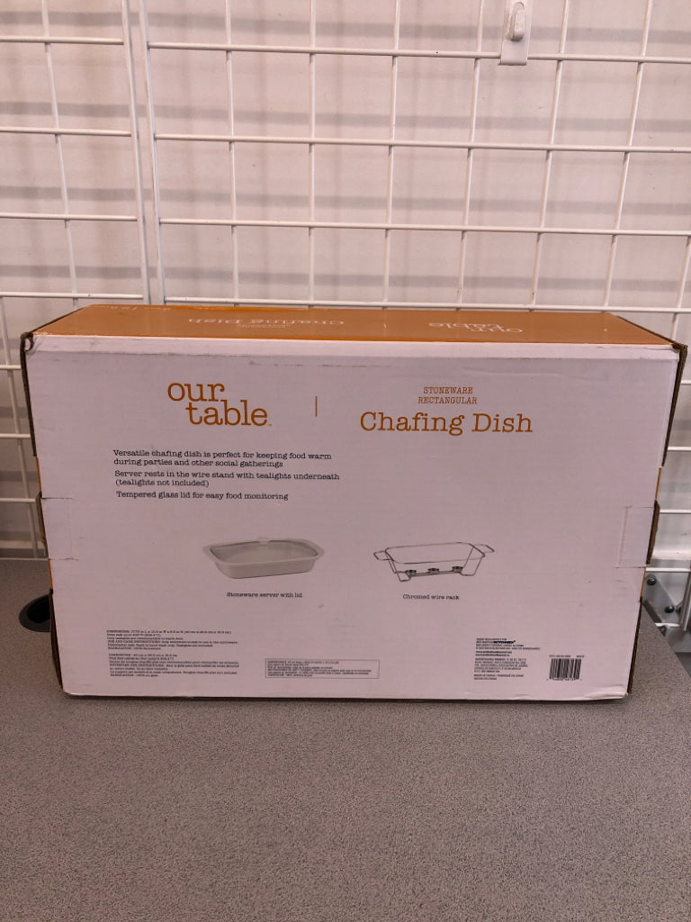 OUR TABLE CHAFING DISH IN BOX.