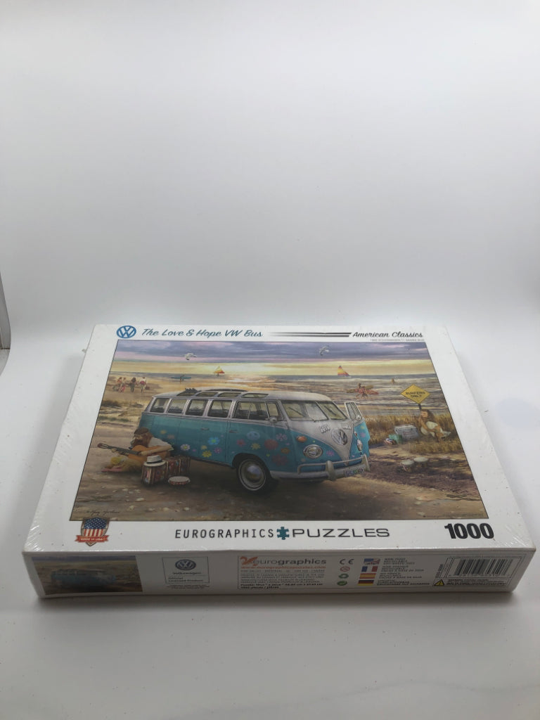 NIB THE LOVE & HOPE VW BUS JIGSAW PUZZLE.