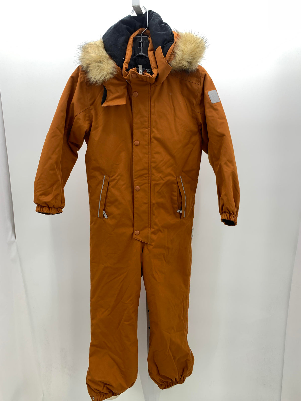 HOODED FAUX FUR SNOW SUIT.