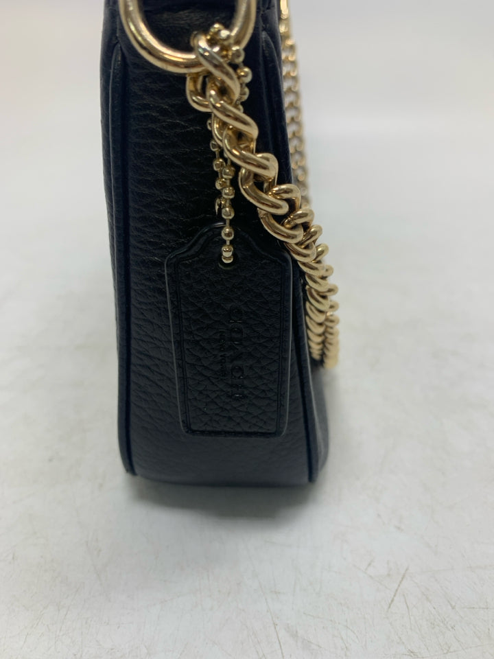 Coach Nolita Wristlet/Bag Chain Pebbled Leather Gold Hardware F53340