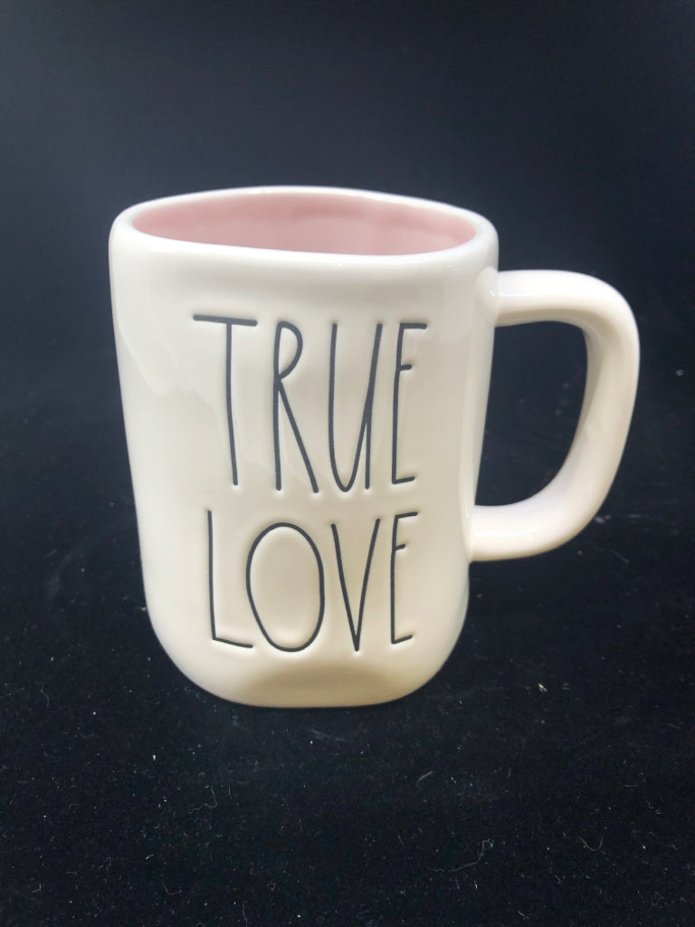 RAE DUNN TRUE LOVE COFFEE MUG.