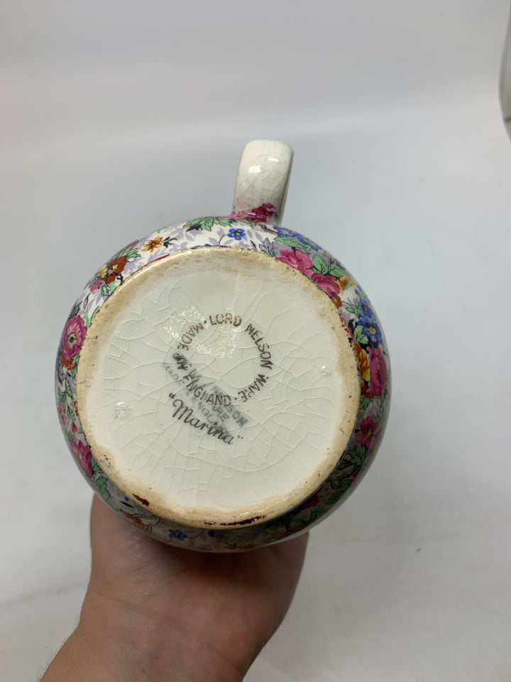 VTG "MARINA" FLORAL CREAMER.