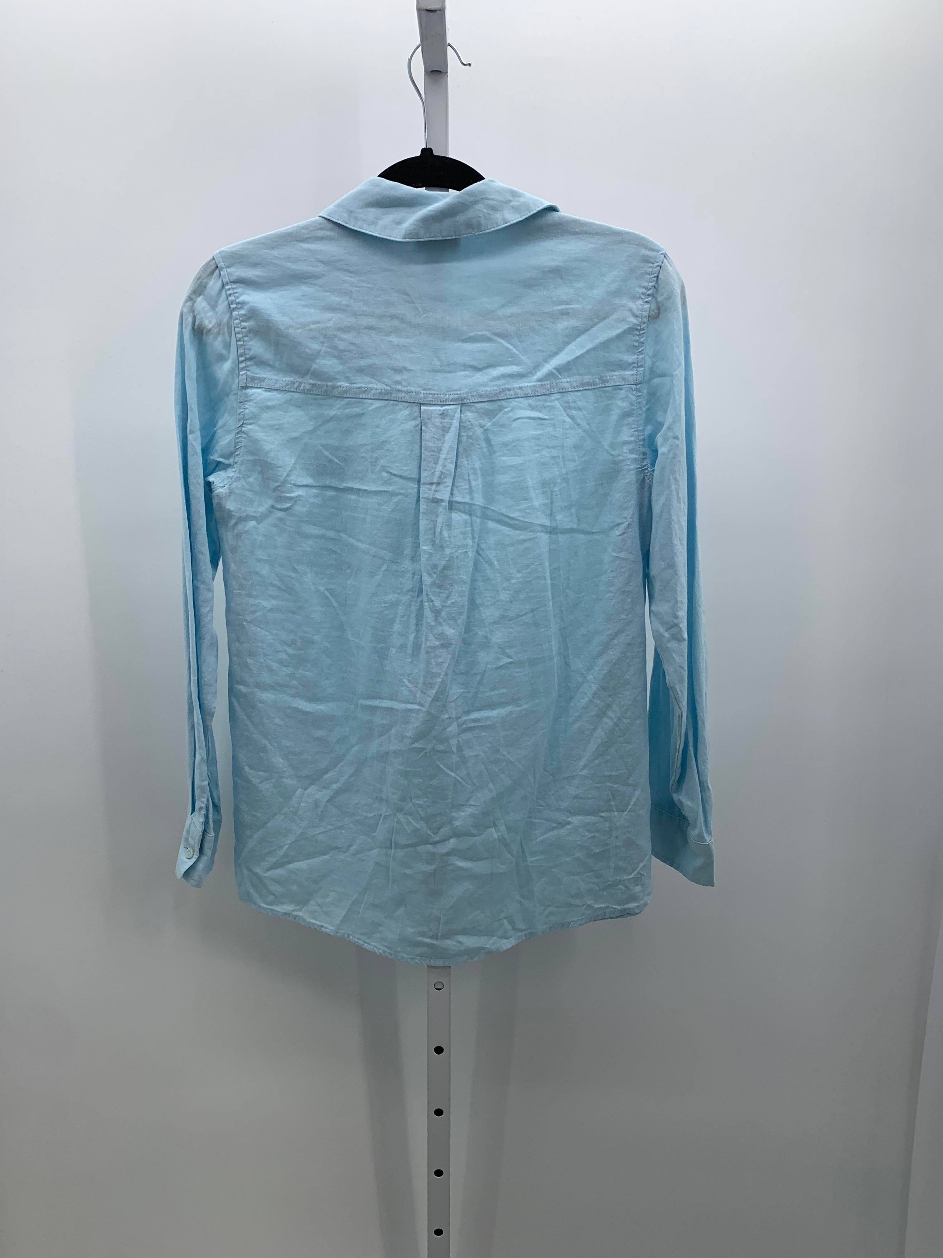 Isabel Blue Size Small Maternity Long Sleeve Shirt