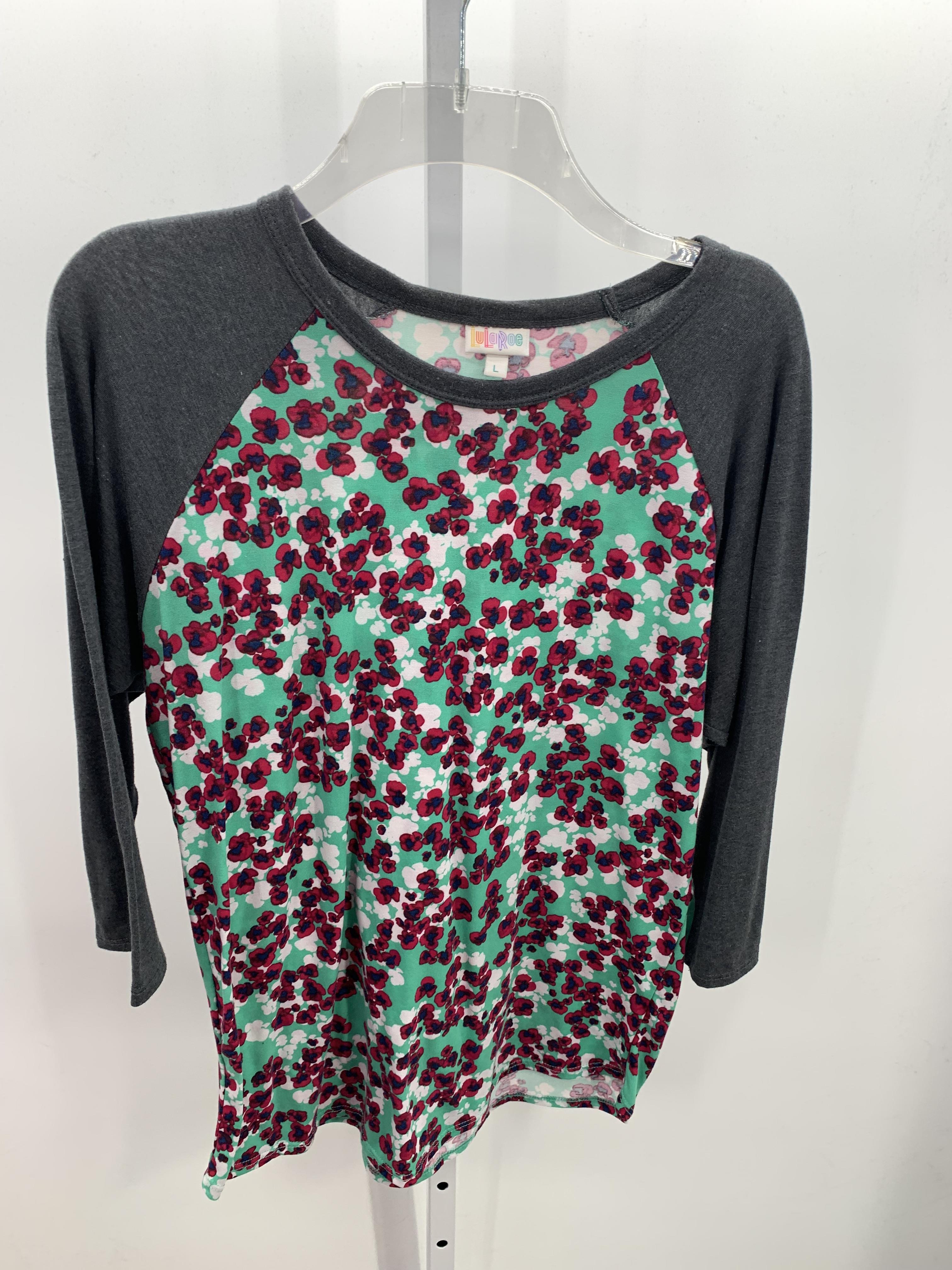 Lularoe Size Large Misses 3/4 Sleeve Shirt