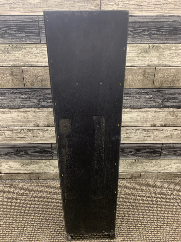 BLACK PRIMITIVE TOILET PAPER CADDY.