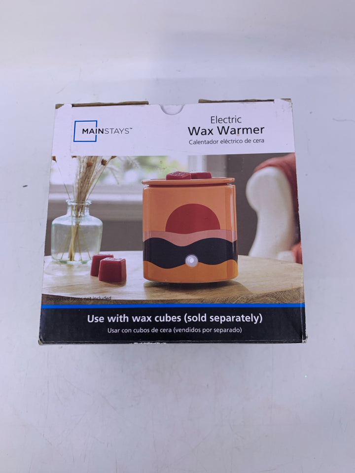 ORANGE PATTERN ELECTRIC WAX WARMER- IN BOX