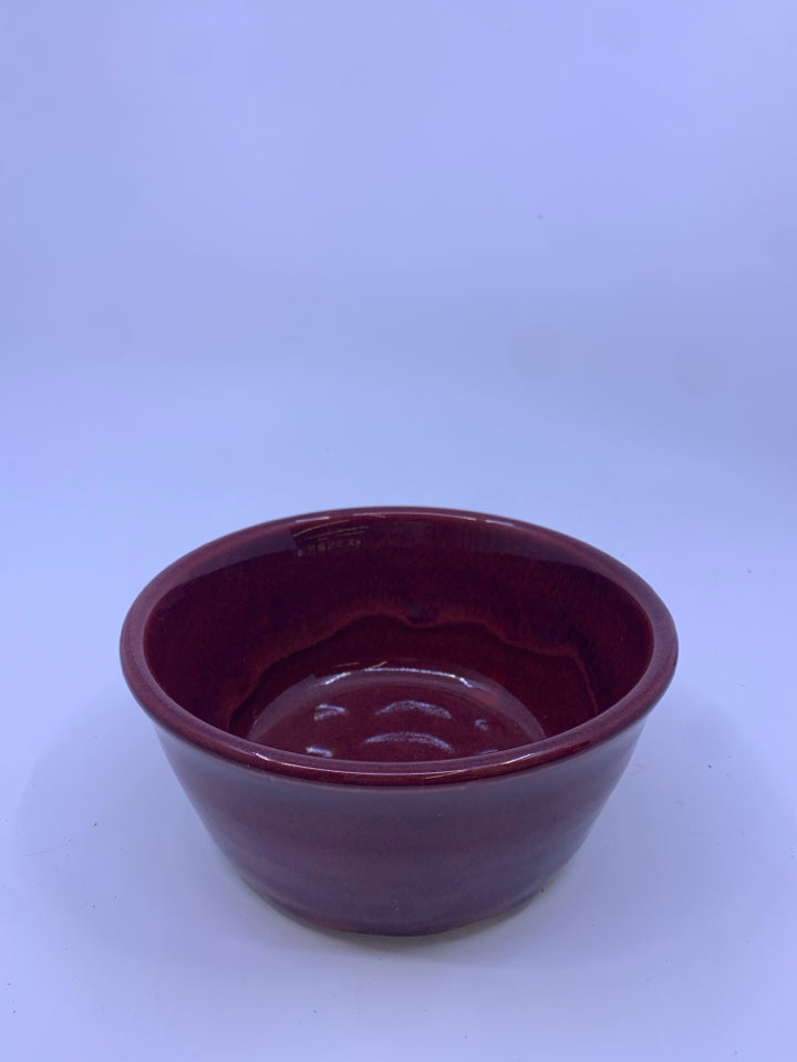 RED POTTERY DIP BOWL.