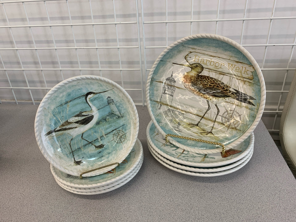 8 NAUTICAL PLATES W/ROPE EDGE SRV FOR 4.