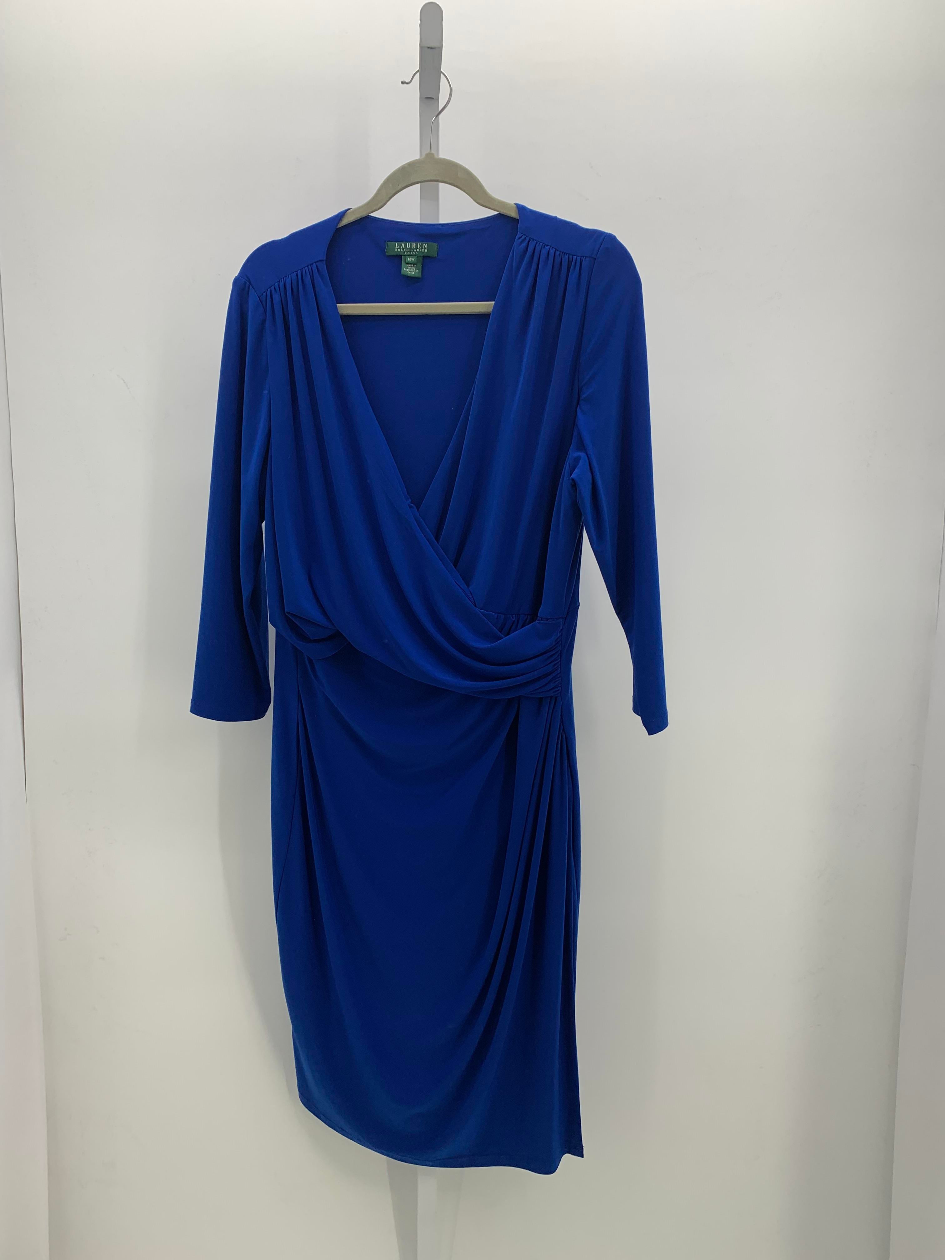 Ralph Lauren Size 16 W Womens 3/4 Sleeve Dress
