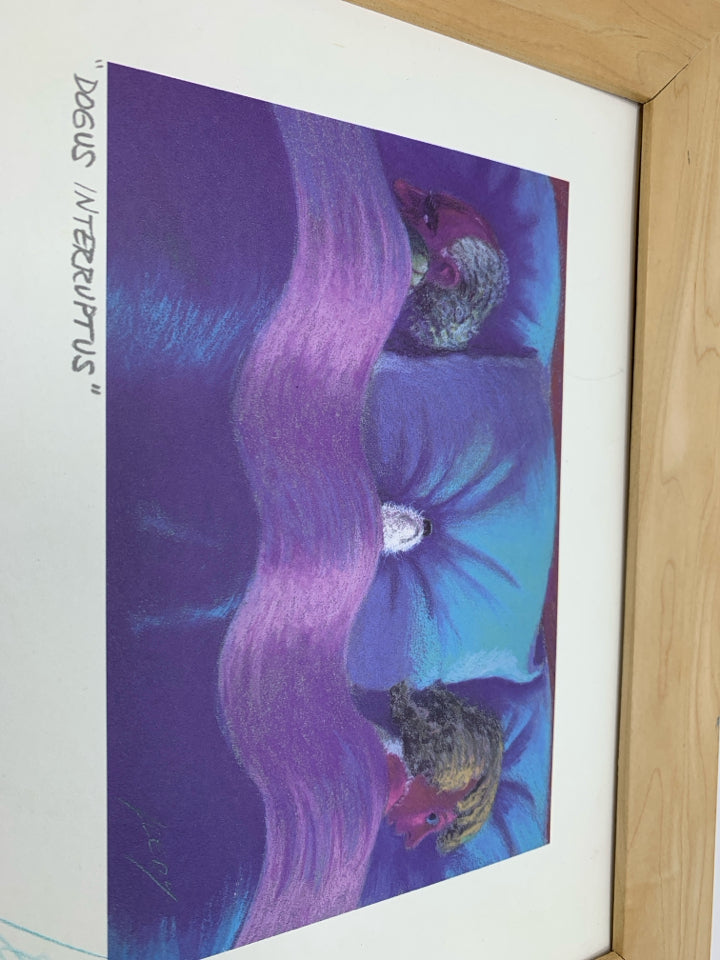 JEFF LEEDY FRAMED PRINT "DOGUS INTERRUPTUS".