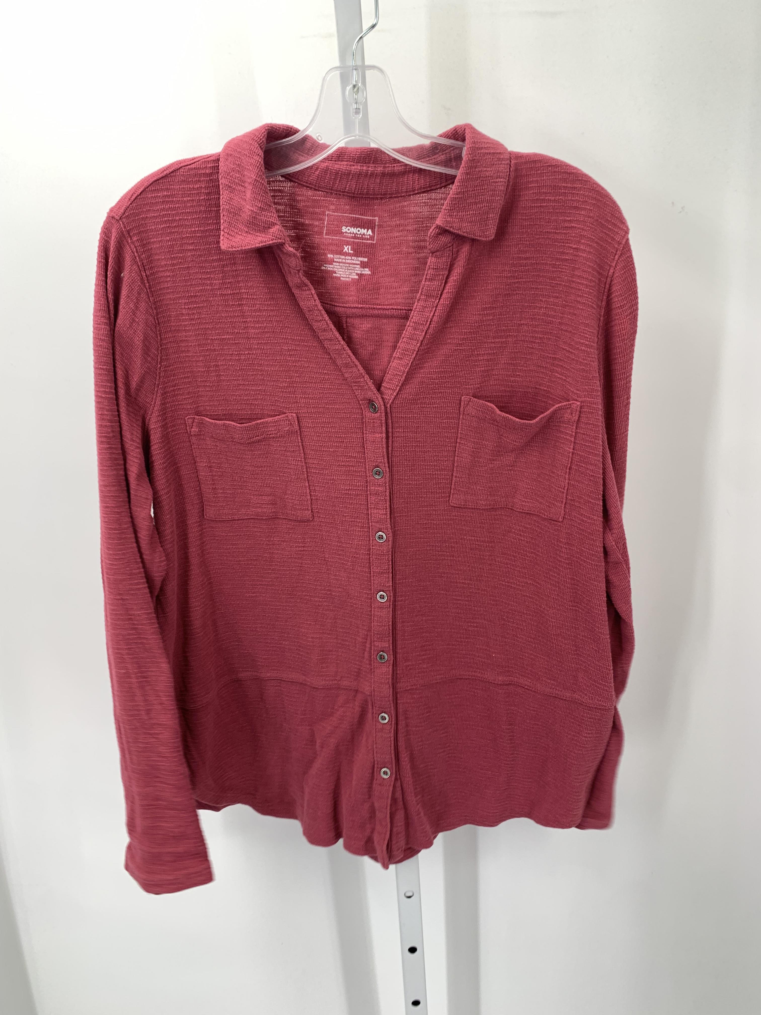 Sonoma Size Extra Large Misses Long Sleeve Shirt