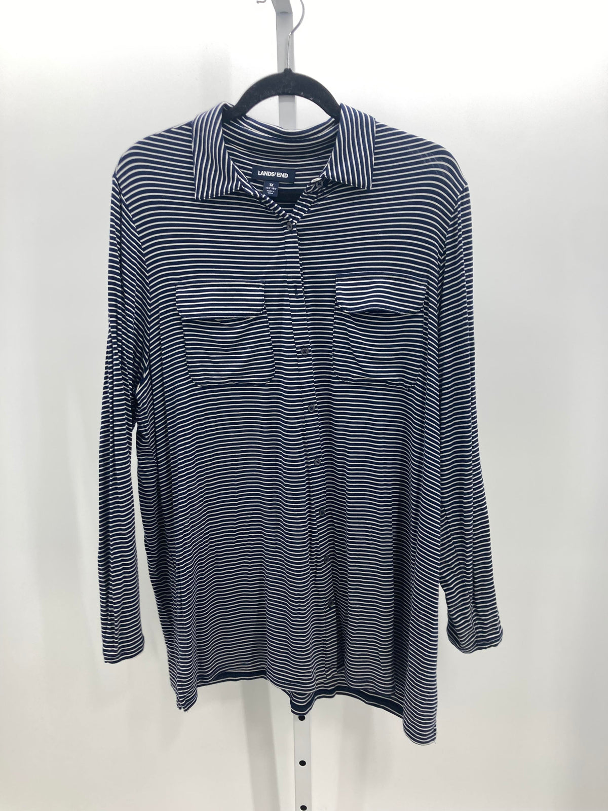 Lands End Size 1X Womens Long Sleeve Shirt