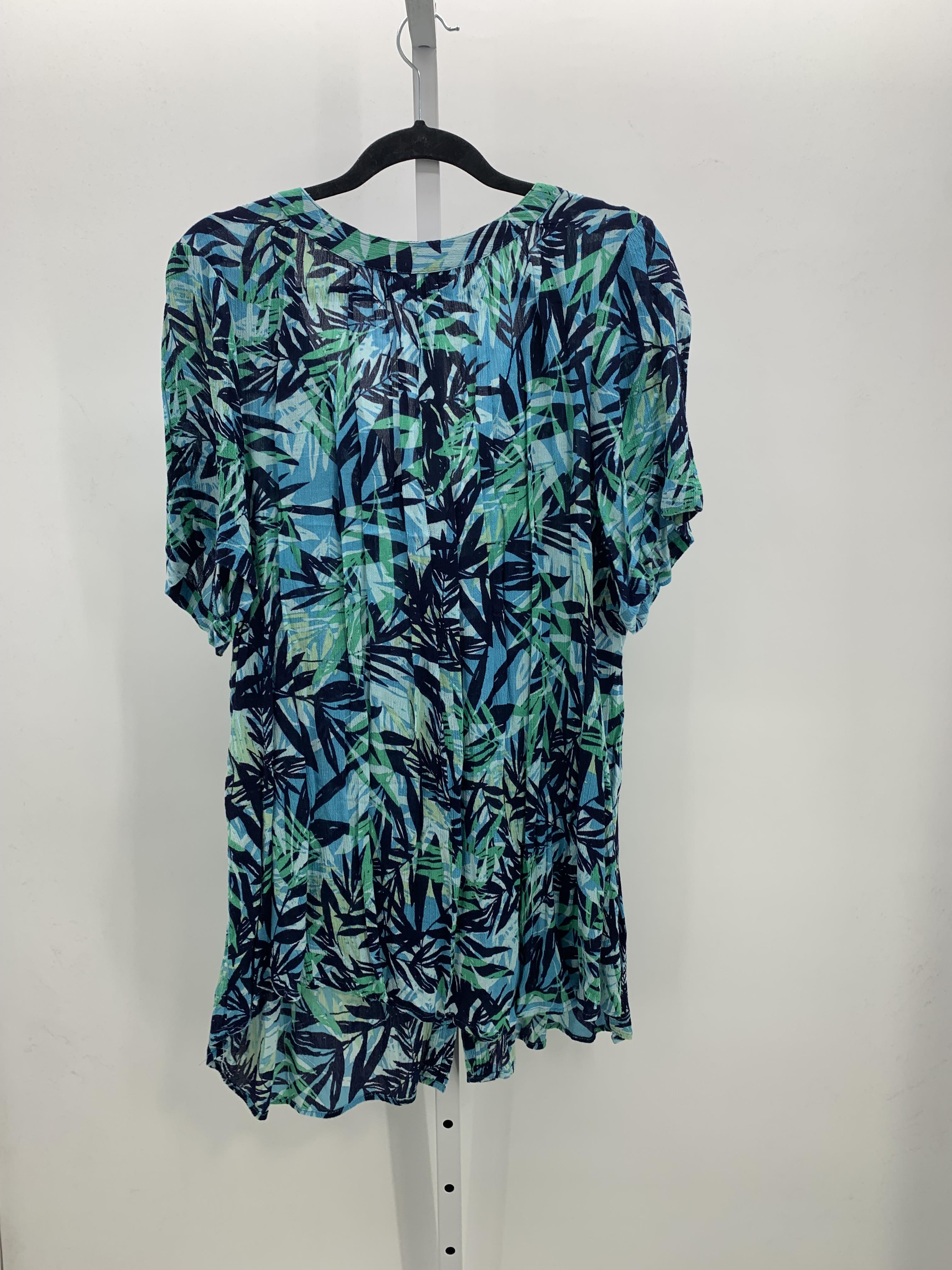 Roaman's Size 18 W Womens Short Sleeve Shirt