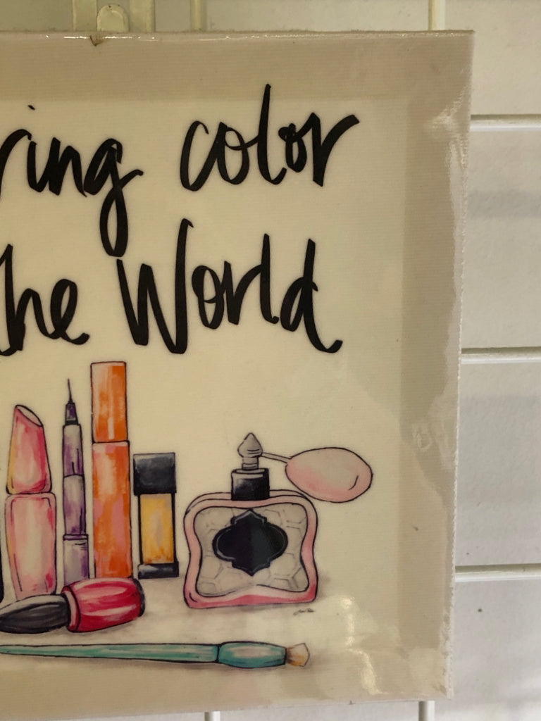 BRING COLOR MAKE UP WALL ART.