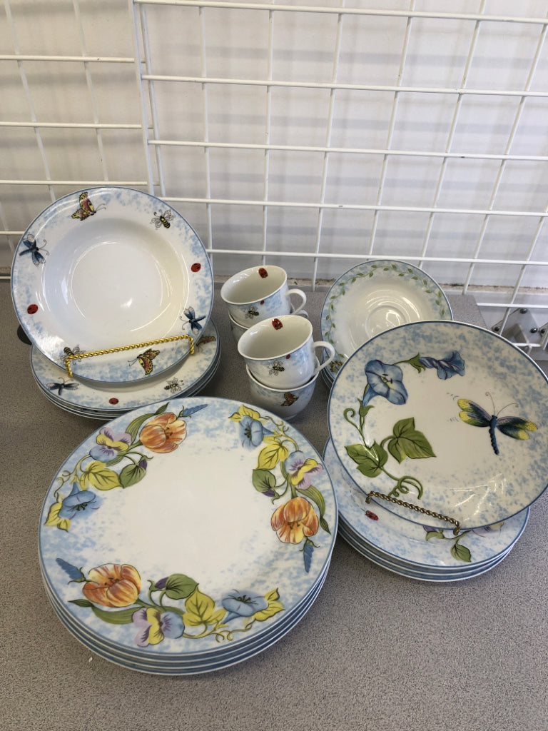 20 PC DINNER SETTING FLORAL GARDEN SVC 4.