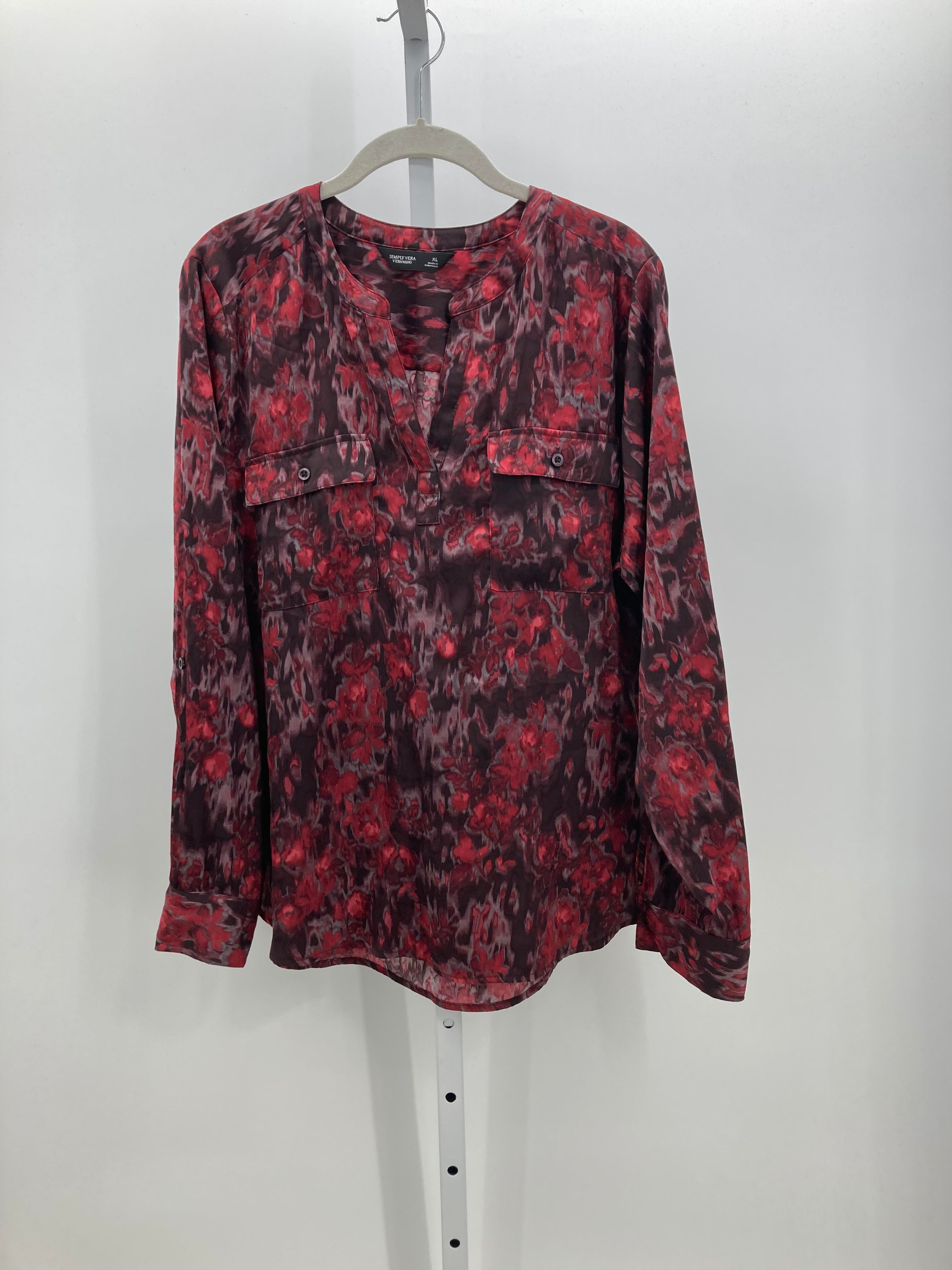 Vera Wang Size Extra Large Misses Long Sleeve Shirt