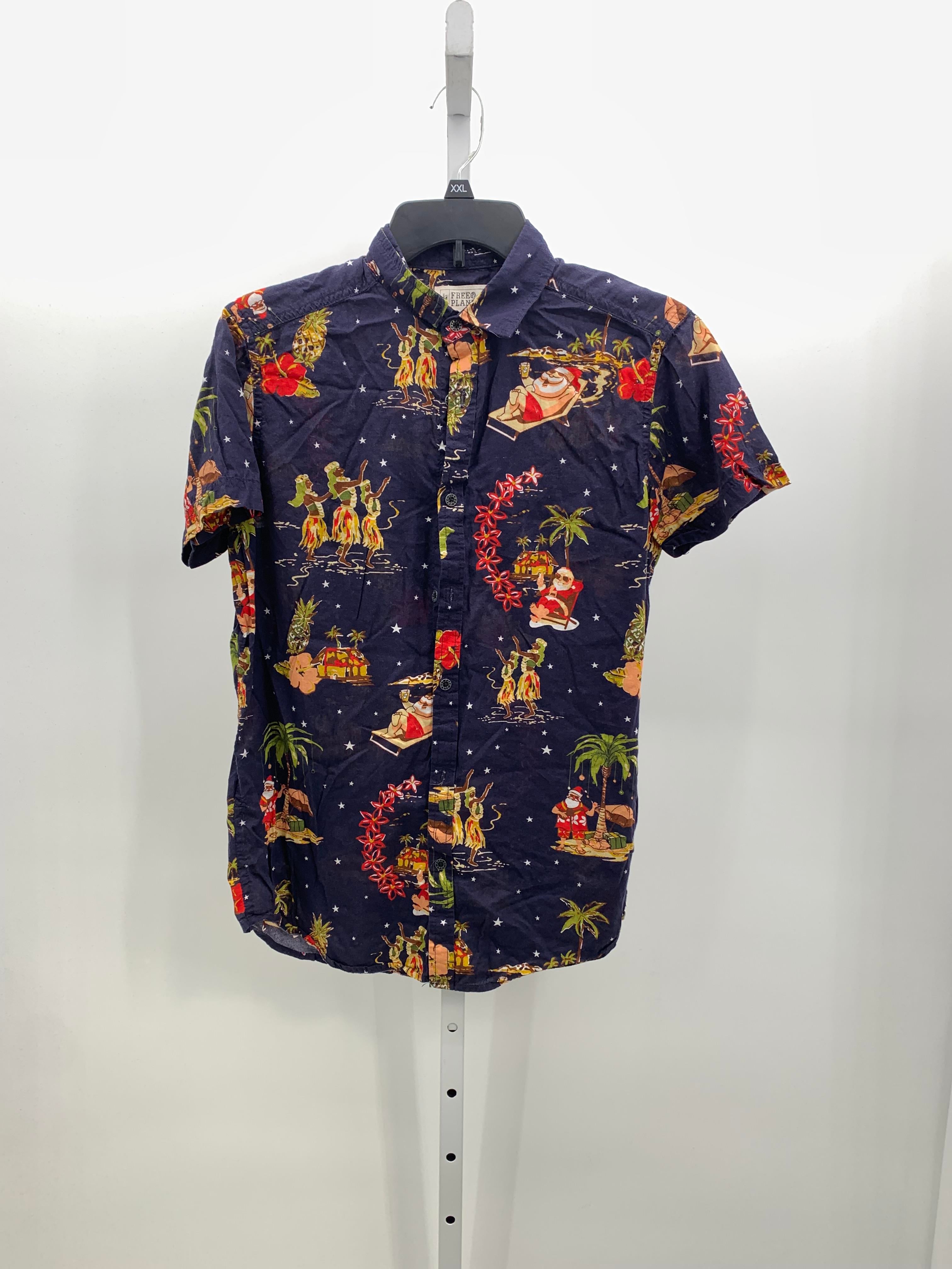 SHORT SLV SHIRT TROPICAL SANTA