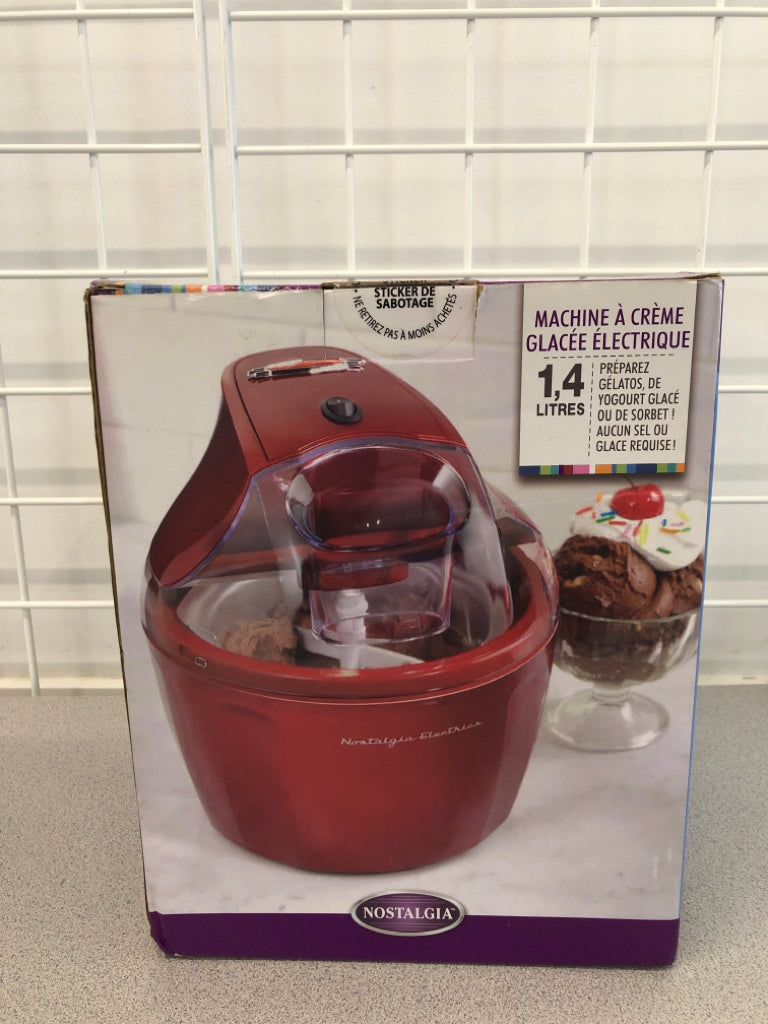 NIB ELECTRIC ICE CREAM MAKER.