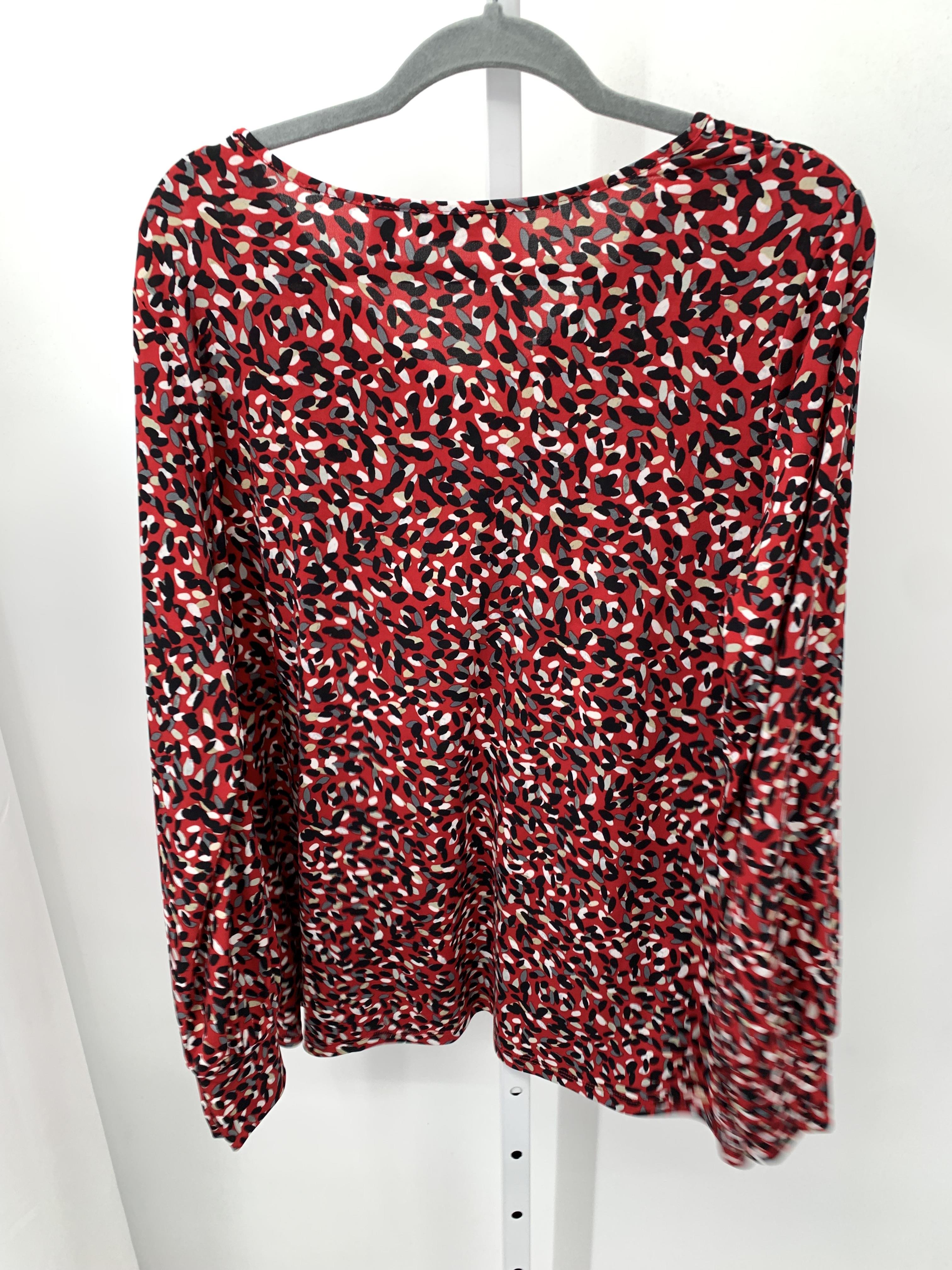 Susan Graver Size 1X Womens Long Sleeve Shirt