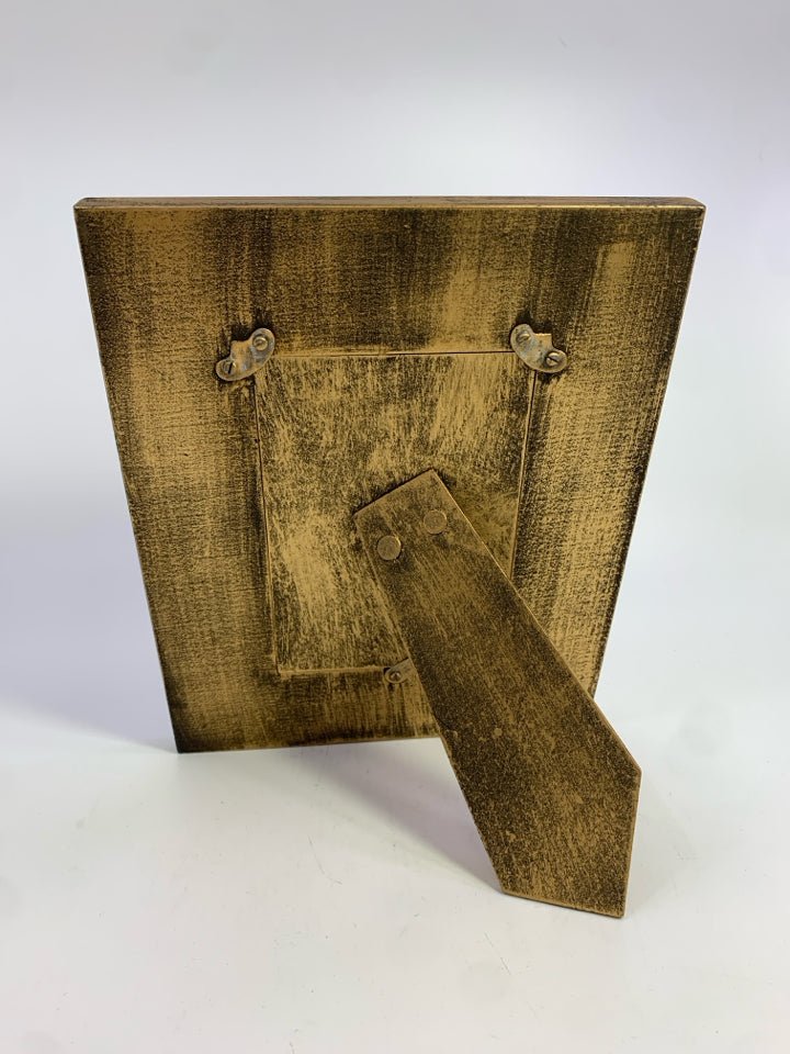 RED BEADED PICTURE FRAME.