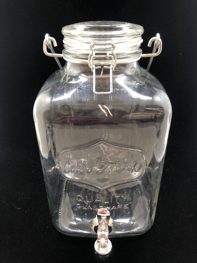 2 GALLON GLASS DRINKING DISPENSER.