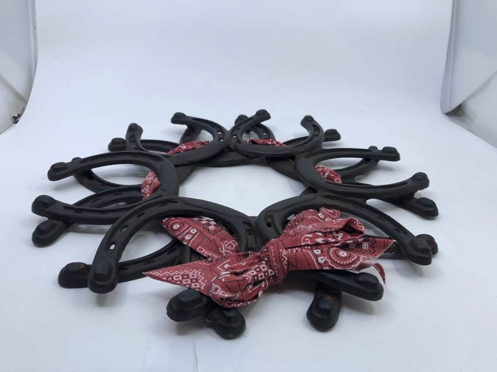 HORSESHOE AND BANDANA WALL HANGING.