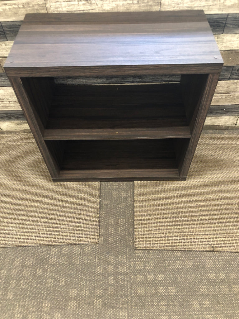 DARK WOOD, 2 TIER SHELF UNIT.