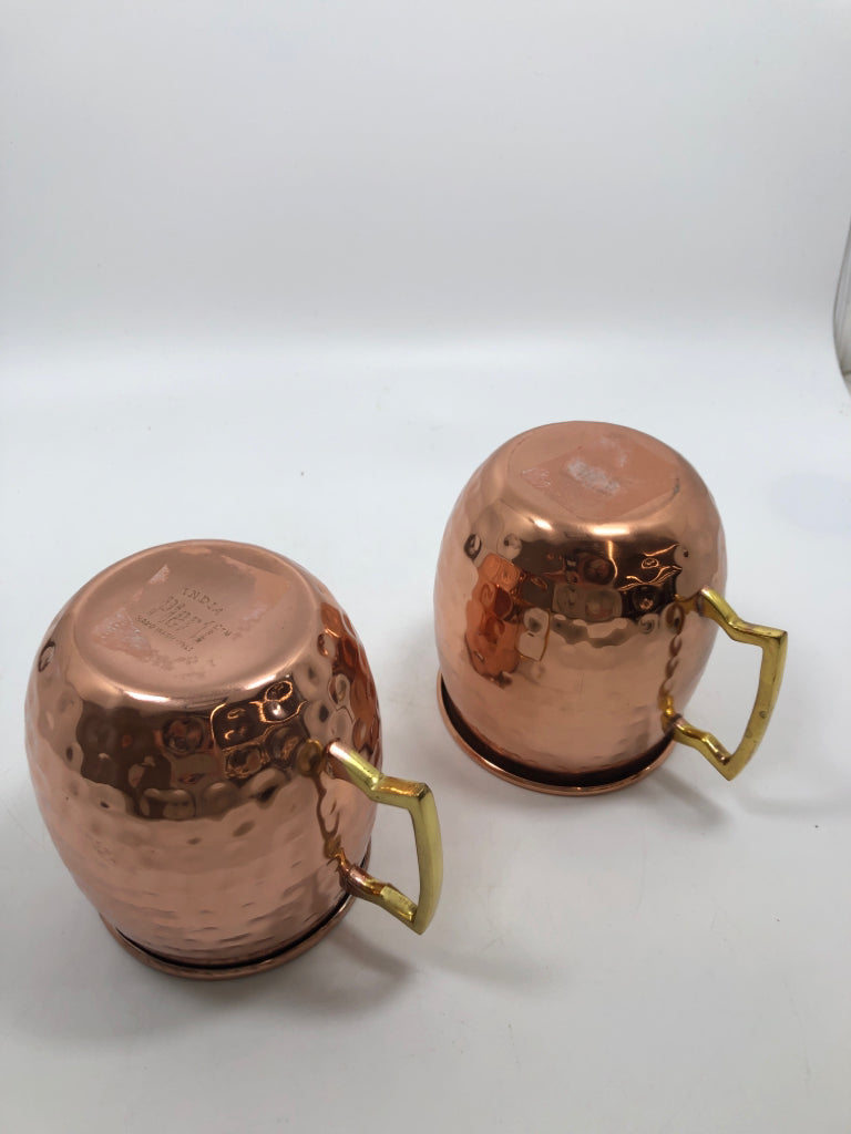2 PIER 1 MOSCOW MULE MUGS.