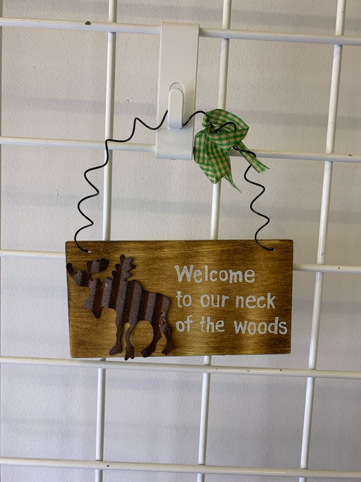WELCOME TO OUR NECK SMALL WOOD WALL ART.