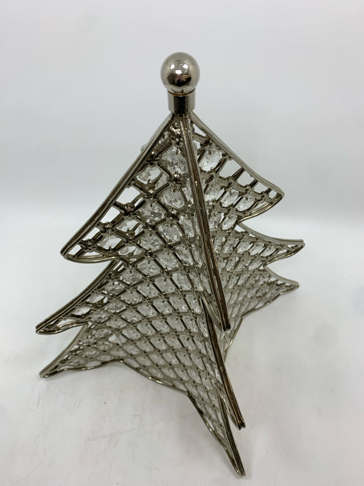 LG JEWELED WINTER TREE W/SILVER BASE.