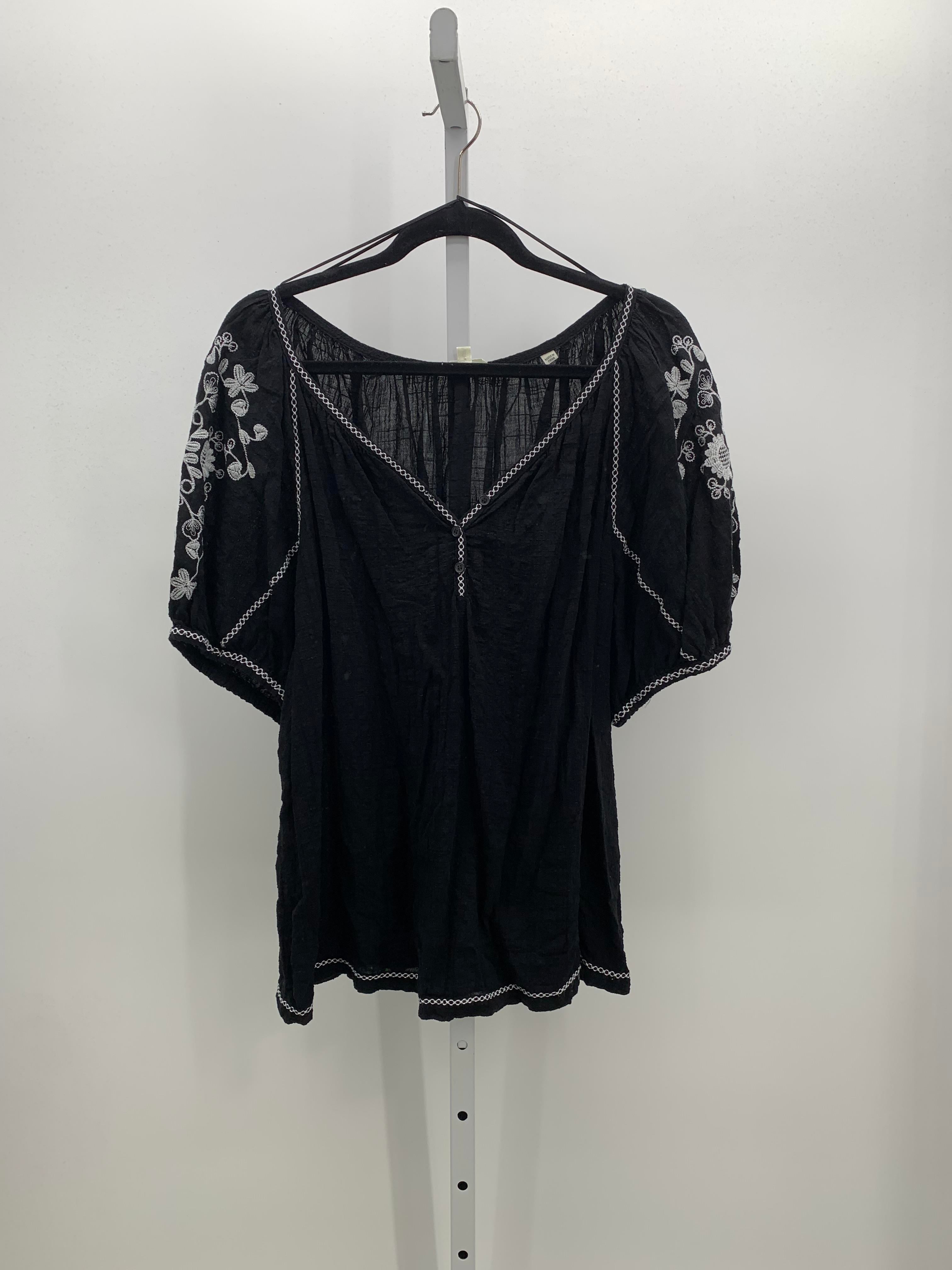 Max Studio Size 1X Womens Short Sleeve Shirt