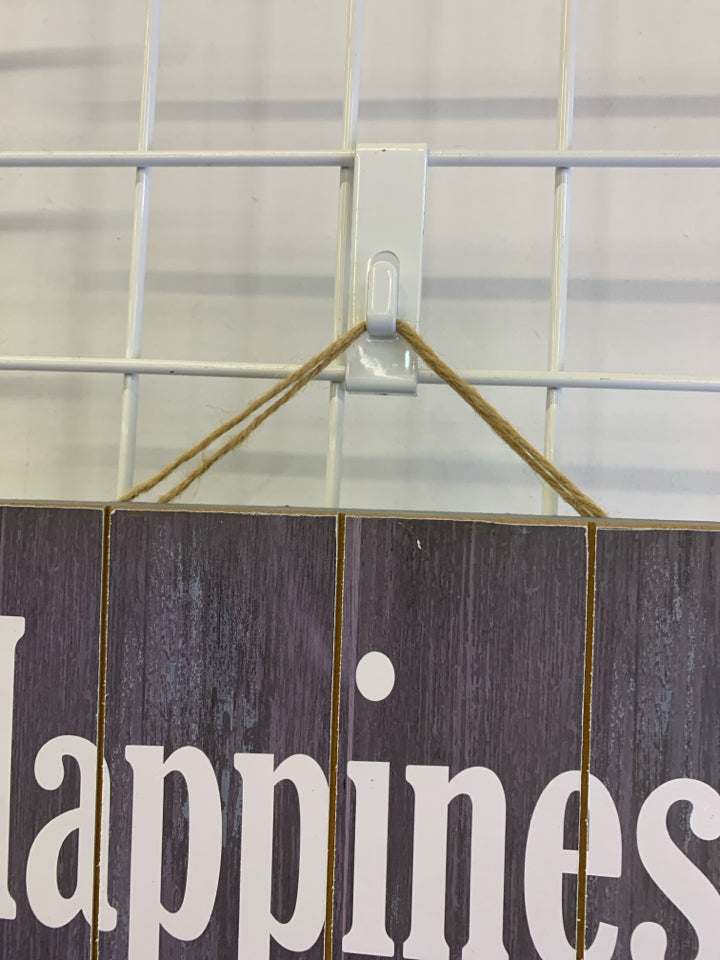 HAPPINESS WAY OF LIFE WOOD WALL HANGING.
