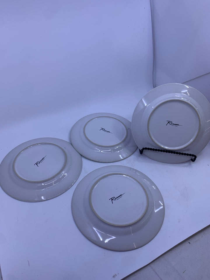 4 HIGH HEEL SHOES SALAD PLATES.