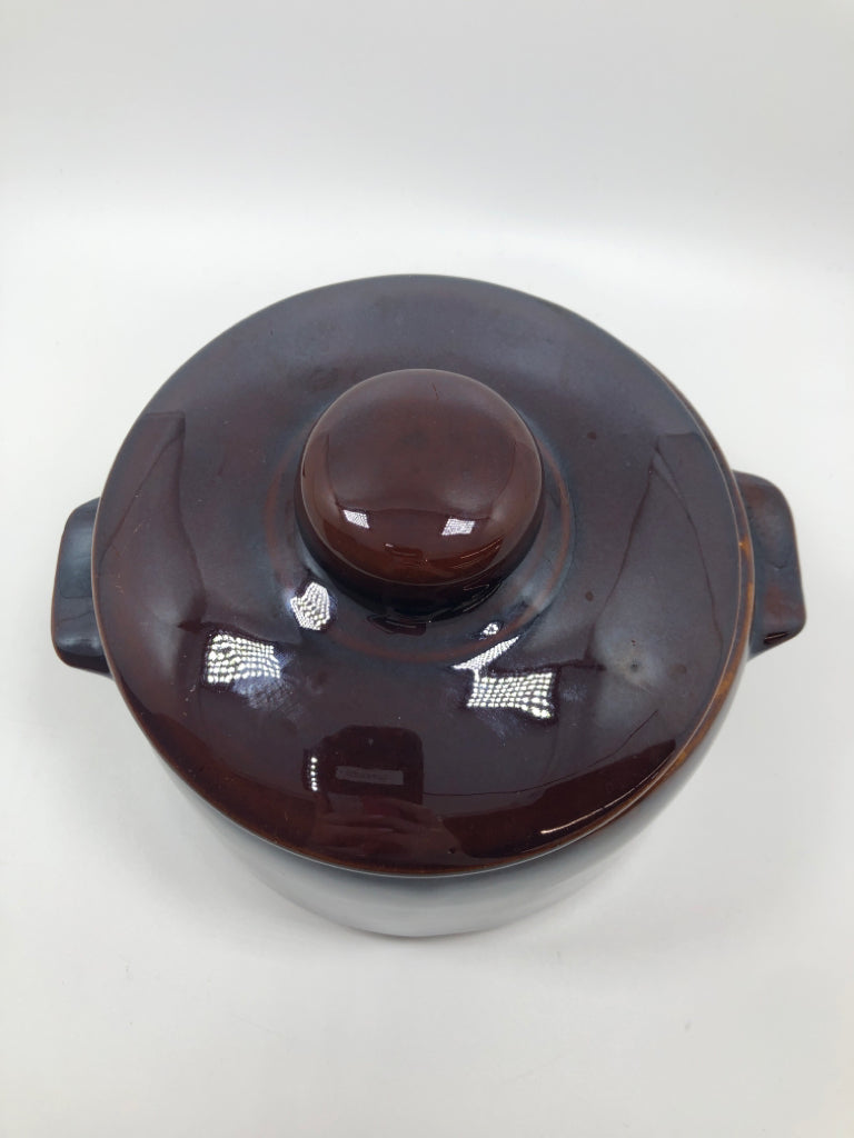 VTG WEST BEND COVERED CROCK/ BEAN POT.