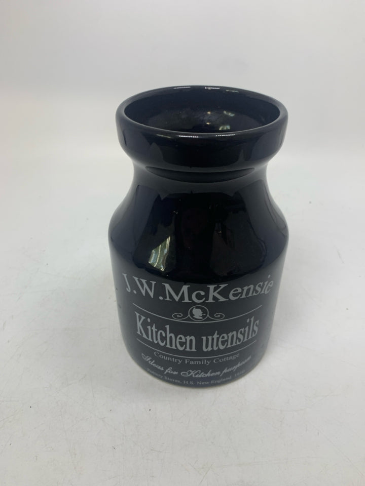 J W MCKENSIE KITCHEN UTENSIL VASE.
