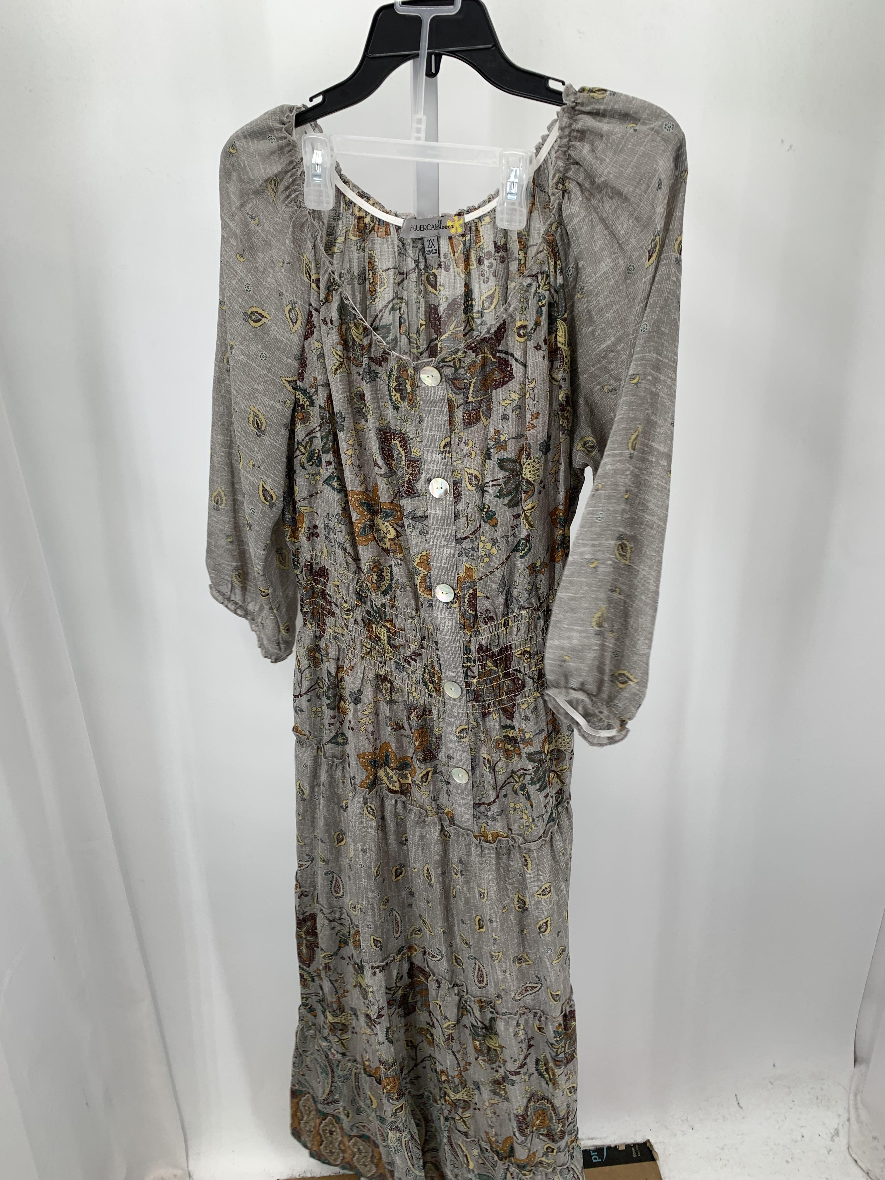 Size 2X Womens 3/4 Sleeve Dress