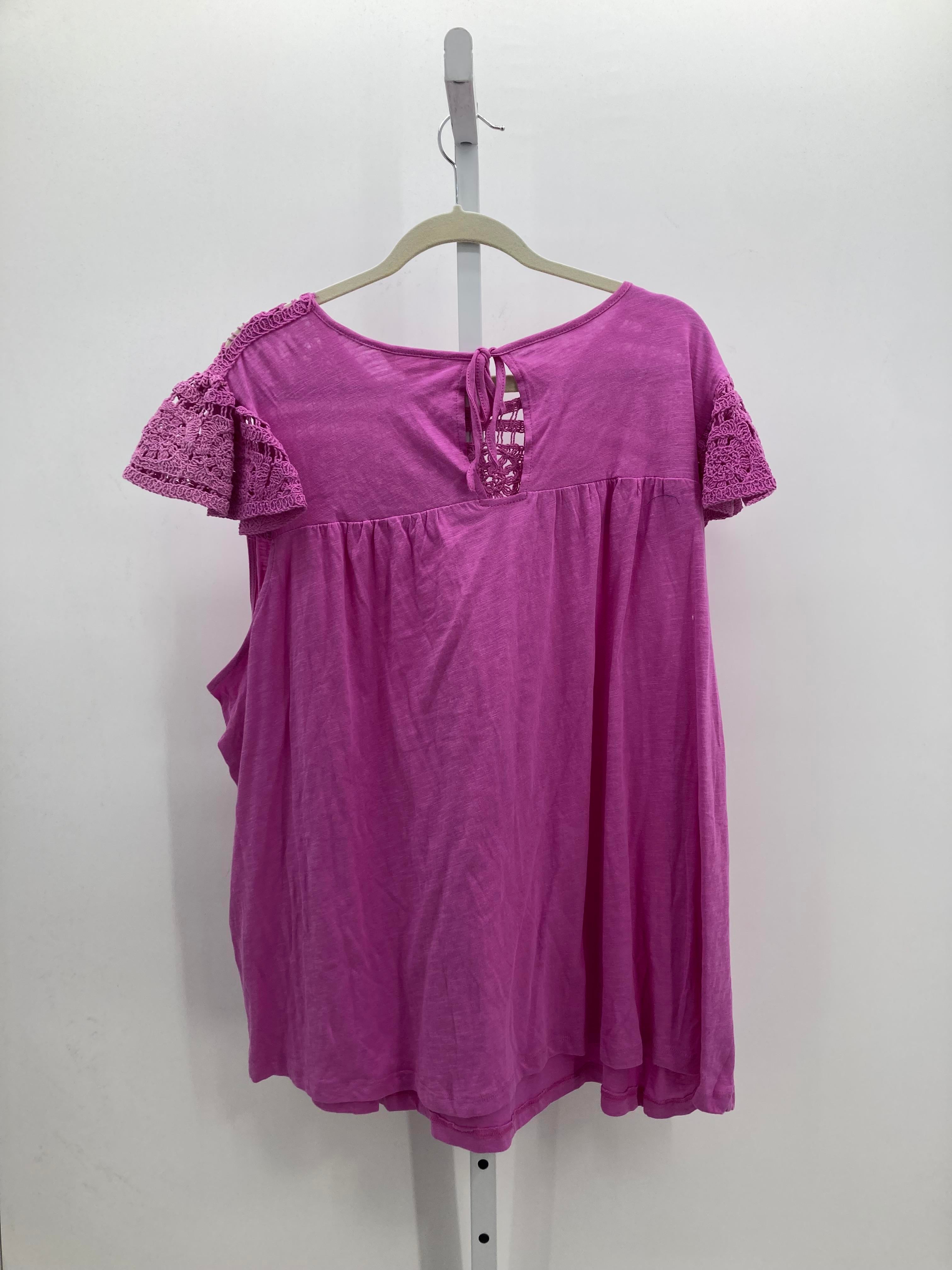 Terra & Sky Size 4X Womens Short Sleeve Shirt